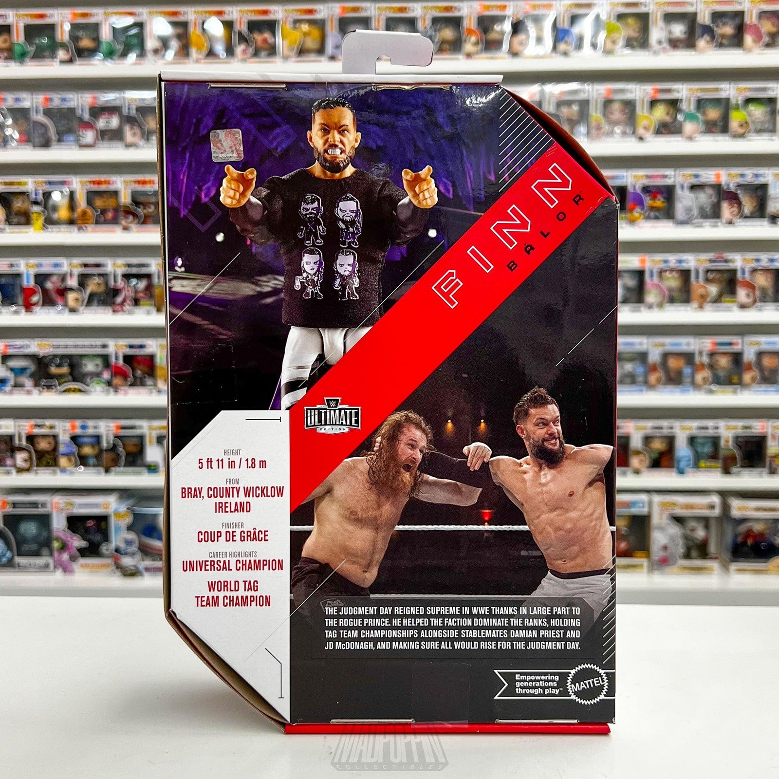 WWE Finn Bálor Ultimate Edition Action Figure Mattel Extra Heads Shirt