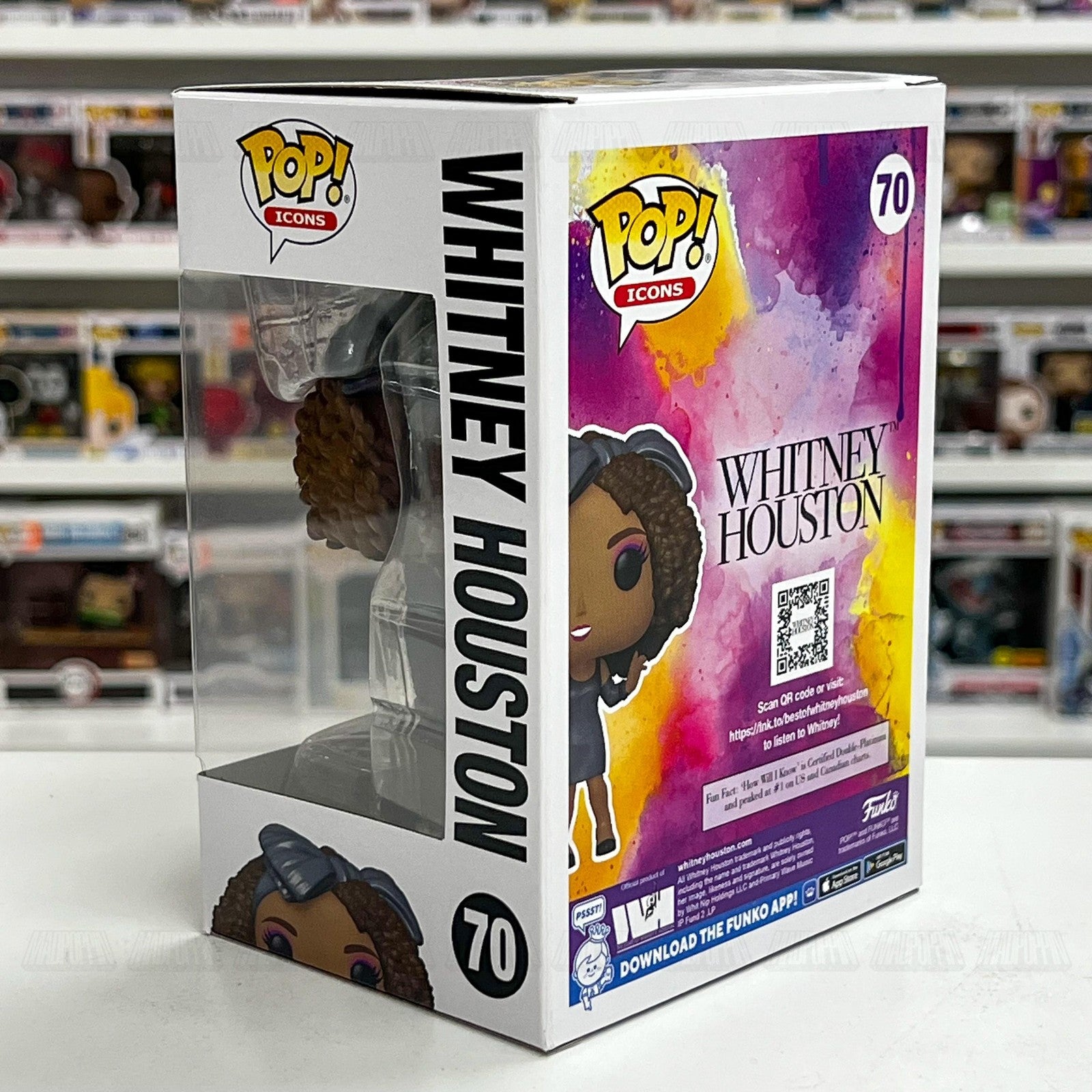 Funko Pop! Icons Whitney Houston #70 Vinyl Figure New in Box Collectible Gift