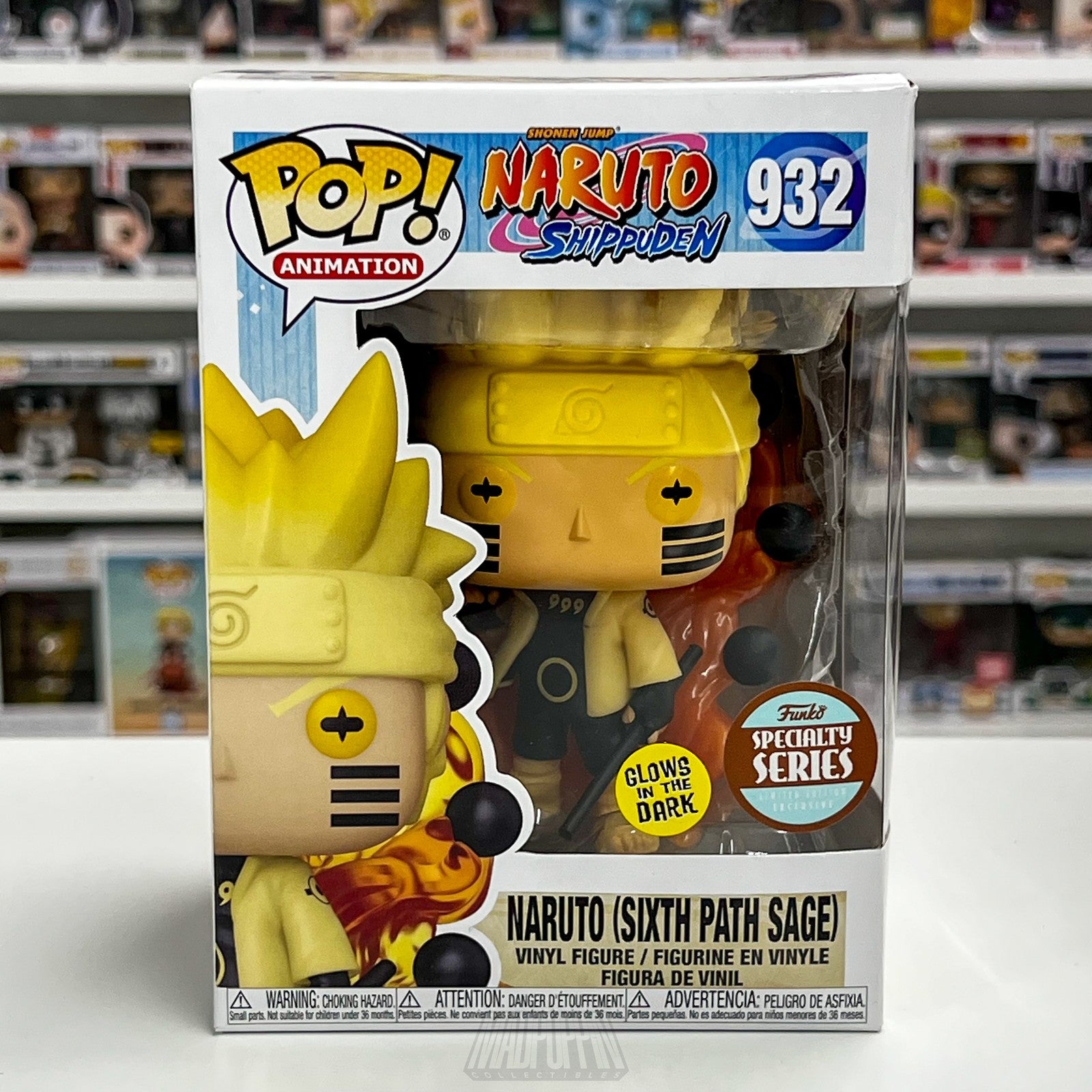 Funko Pop Naruto Shippuden 932 Sixth Path Sage Glow in Dark Specialty Series