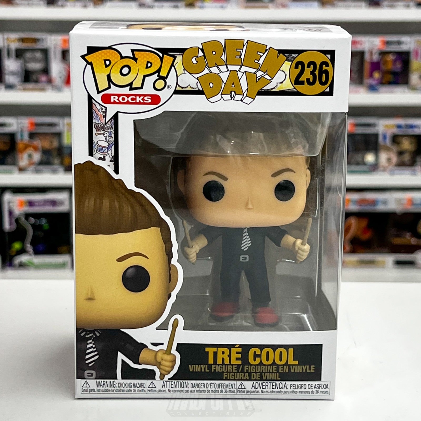 Funko Pop Rocks Green Day Tre Cool 236 American Music Punk Frank Edwin Wright0