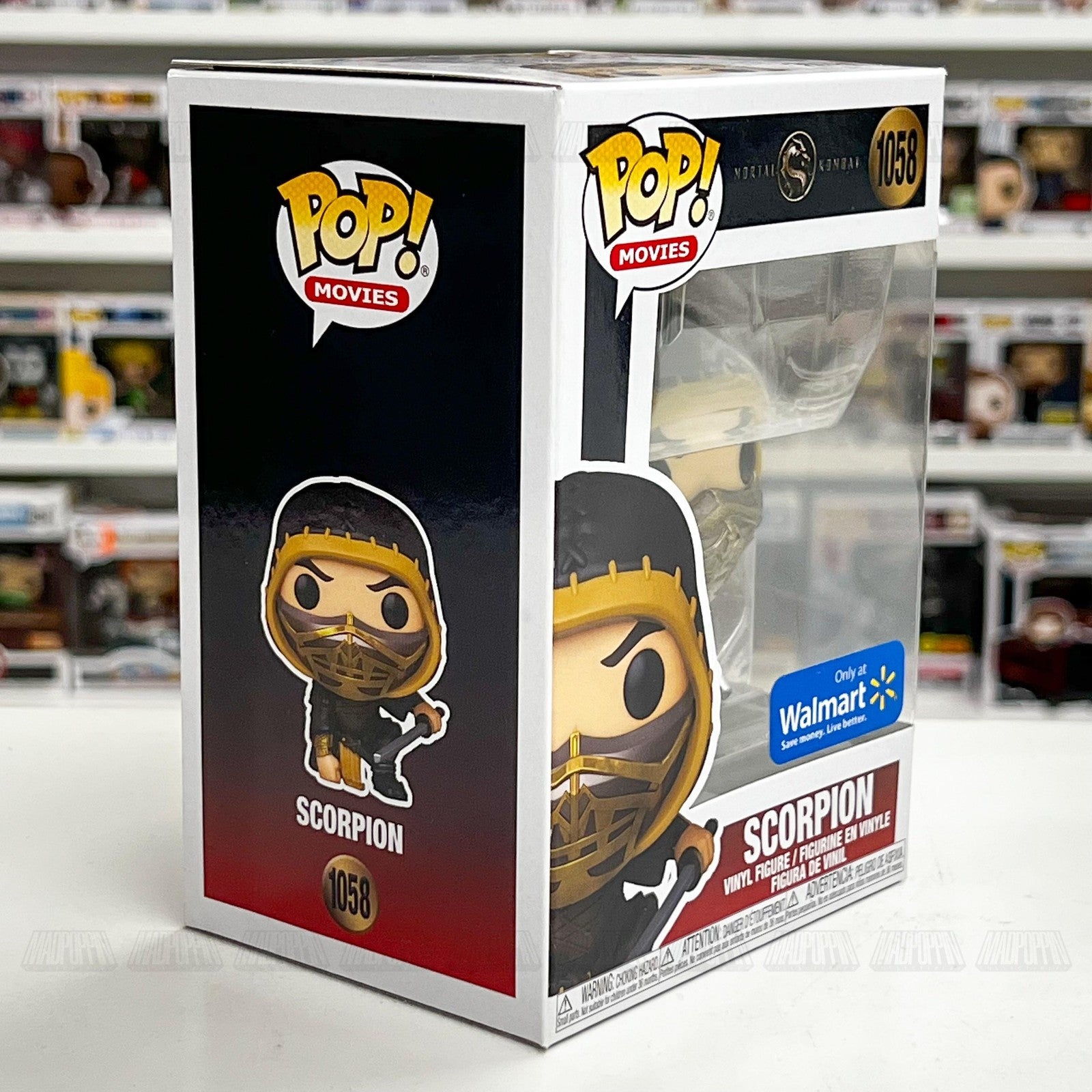Funko Pop Movies Mortal Kombat Scorpion #1058 Walmart Exclusive Vinyl Figure New