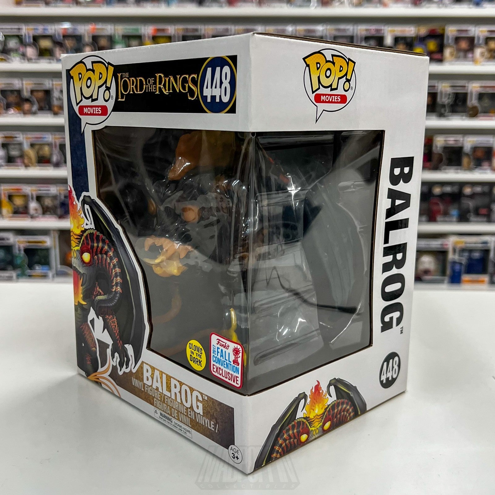 Funko Pop Movies Lord of the Rings LOTR Balrog Glow NYCC 448 6 Inch Vinyl Figure2