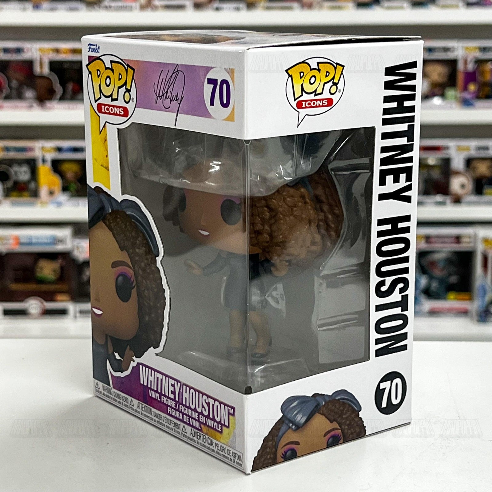 Funko Pop! Icons Whitney Houston #70 Vinyl Figure New in Box Collectible Gift