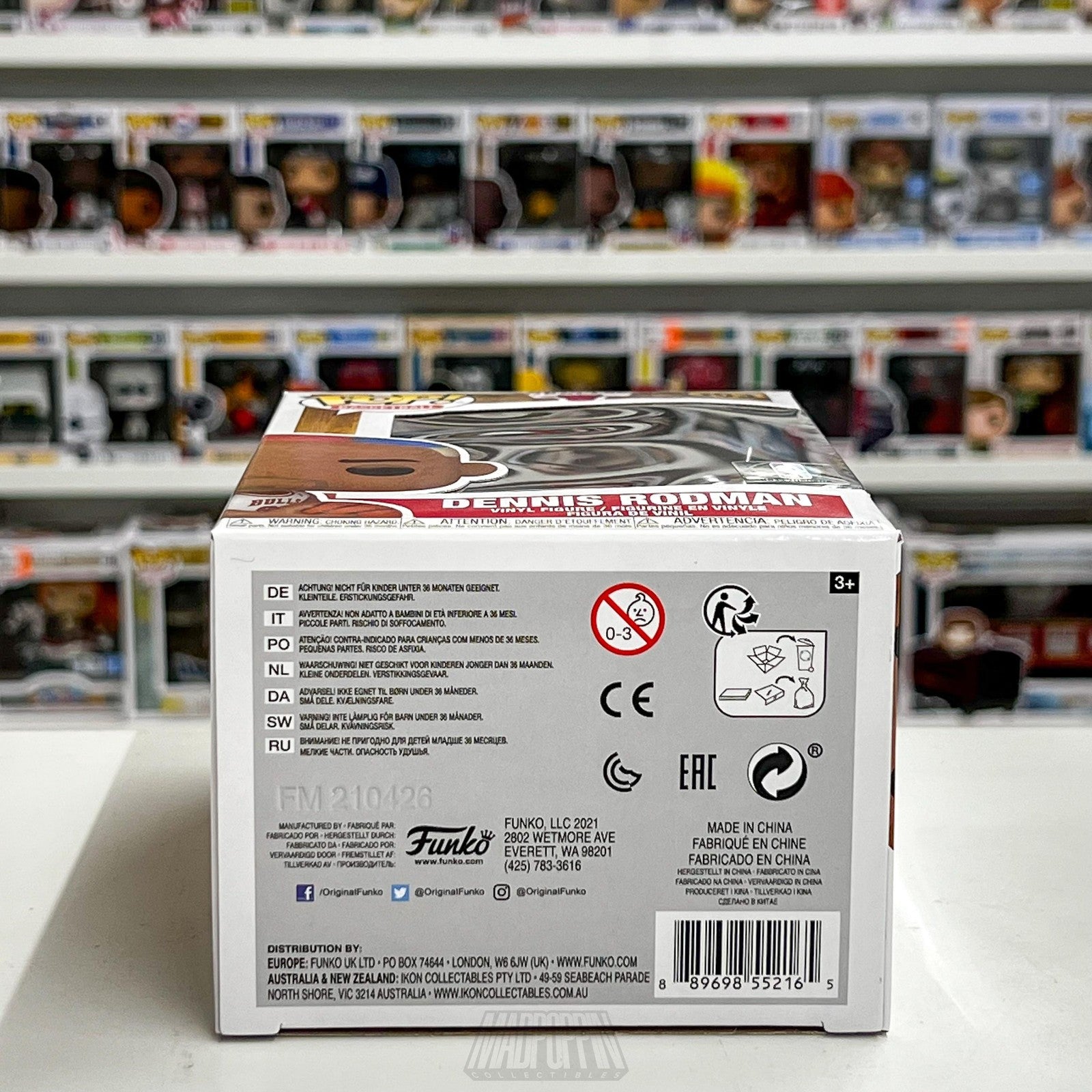 Funko Pop Dennis Rodman 103 Chicago Bulls NBA Hardwood Classics Basketball