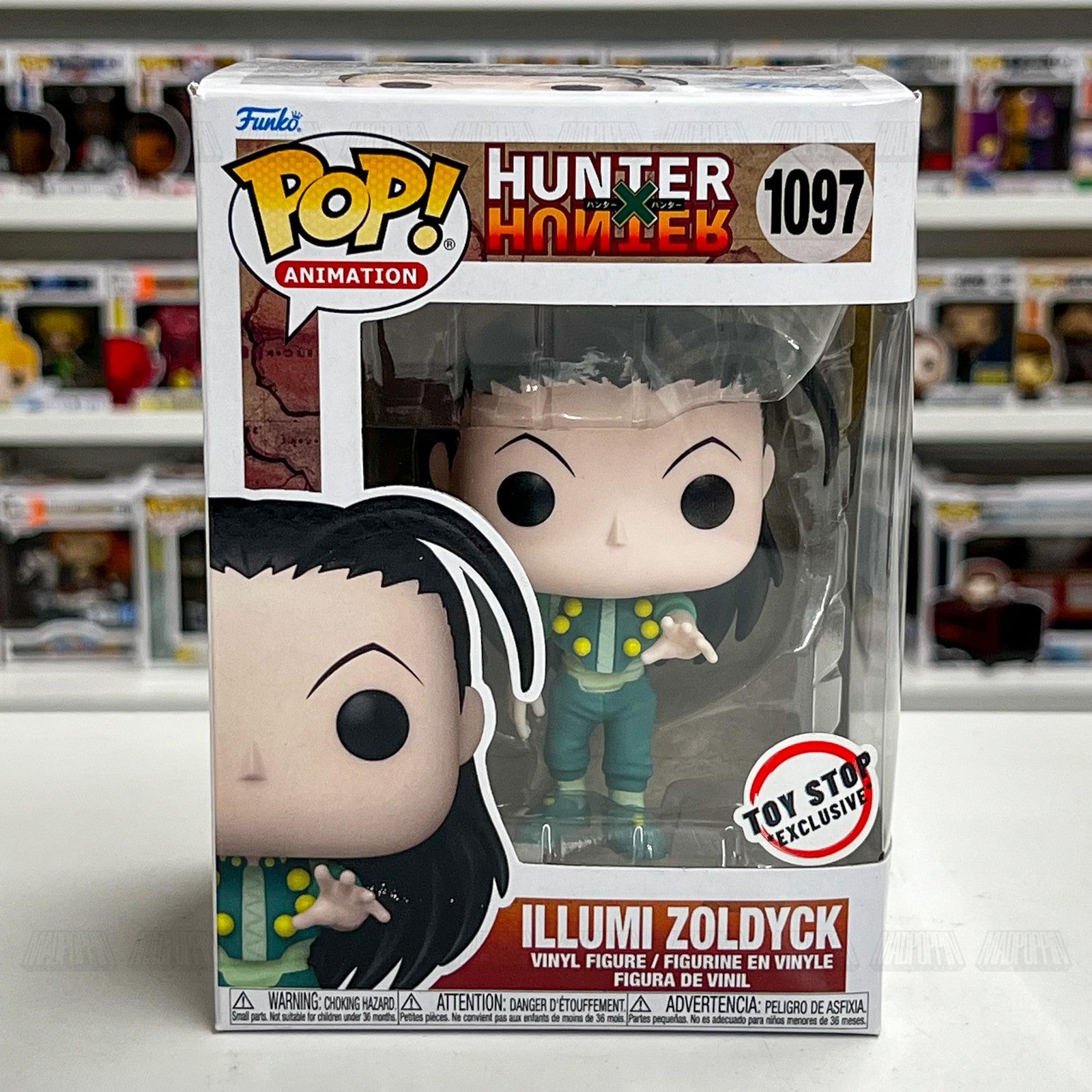 Funko Pop Animation Hunter x Hunter Illumi Zoldyck 1097 Toy Stop Exclusive New