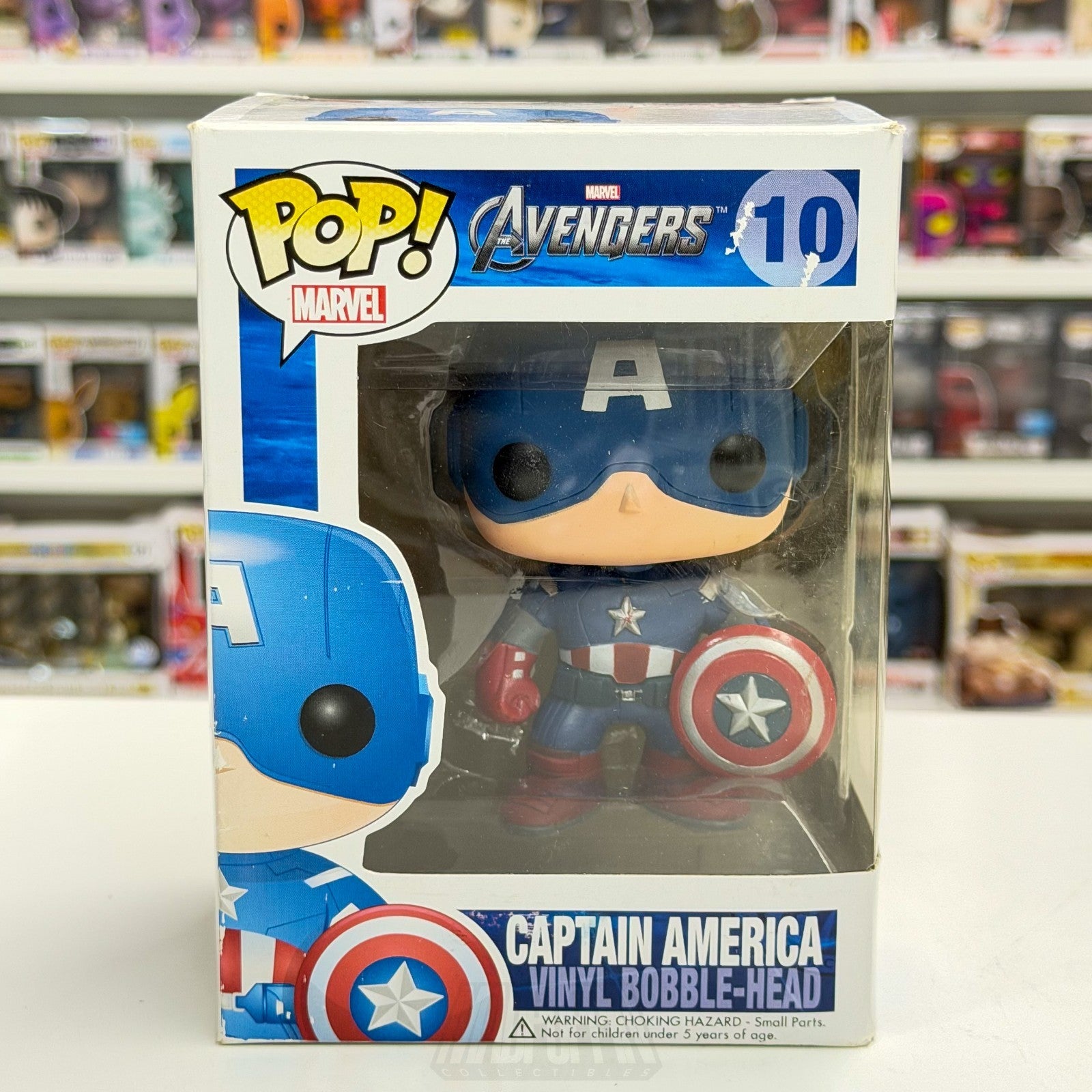 Funko Pop Marvel Avengers Captain America 2012 Vaulted 10 Superhero Vinyl Figure0
