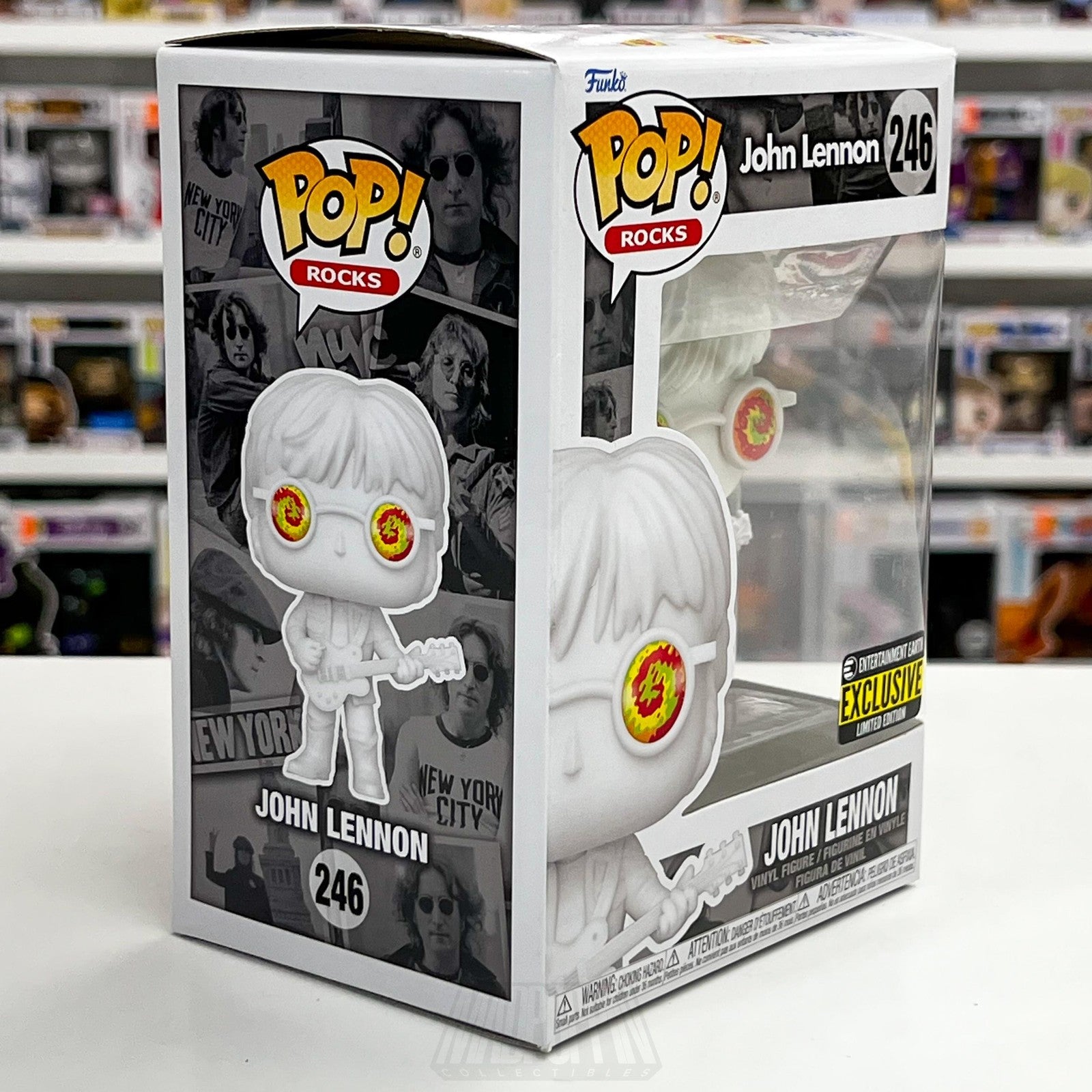 Funko Pop Rocks John Lennon 246 Entertainment Earth Exclusive Vinyl Figure LE5