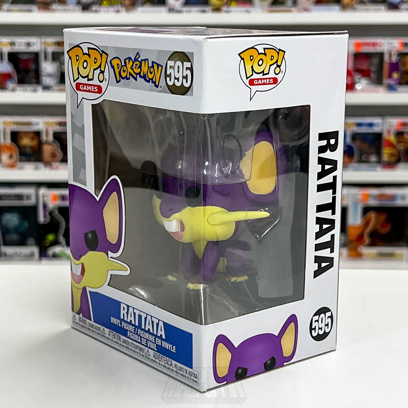 Funko Pop Video Games Pokemon Rattata 595 Japanese TCG Rodent Vinyl Figure1