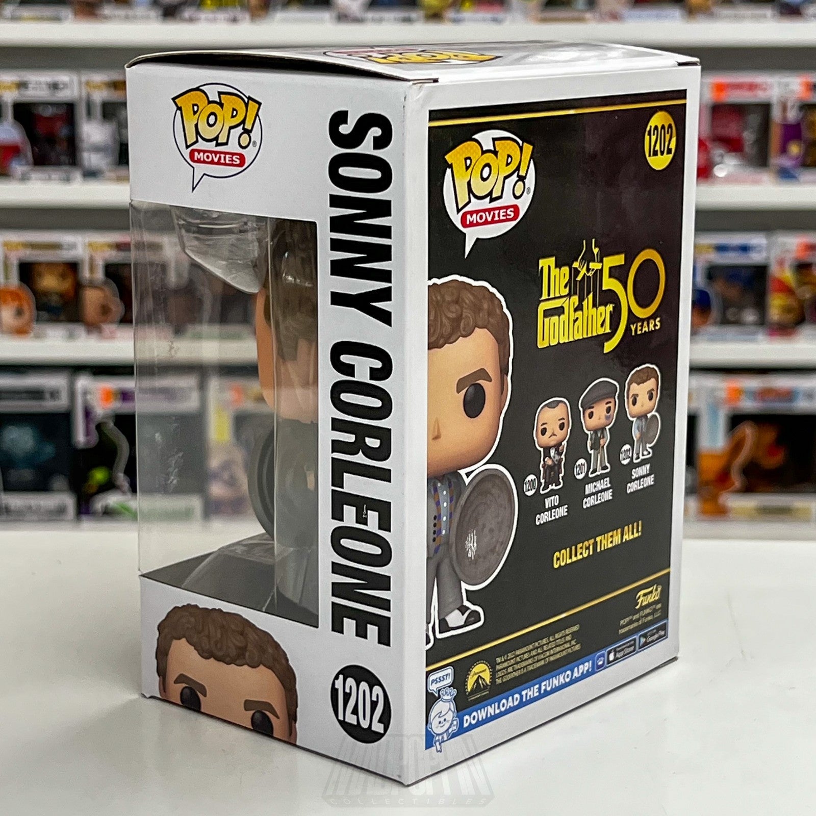 Funko Pop Movies Godfather 50 Years Sonny Corleone 1202 w/Trash Can Lid Vinyl2