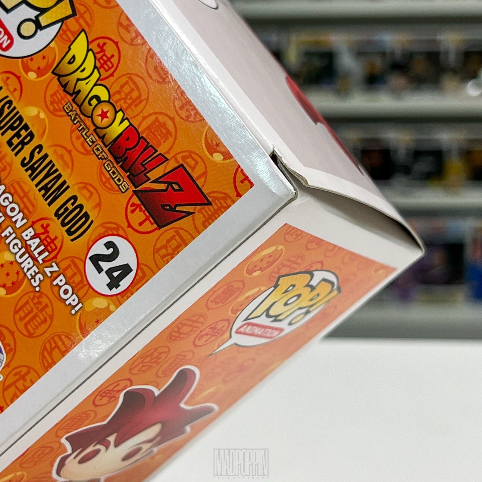 Funko Pop Anime Dragon Ball Z Battle Goku Super Saiyan God Red Hair Vaulted 24