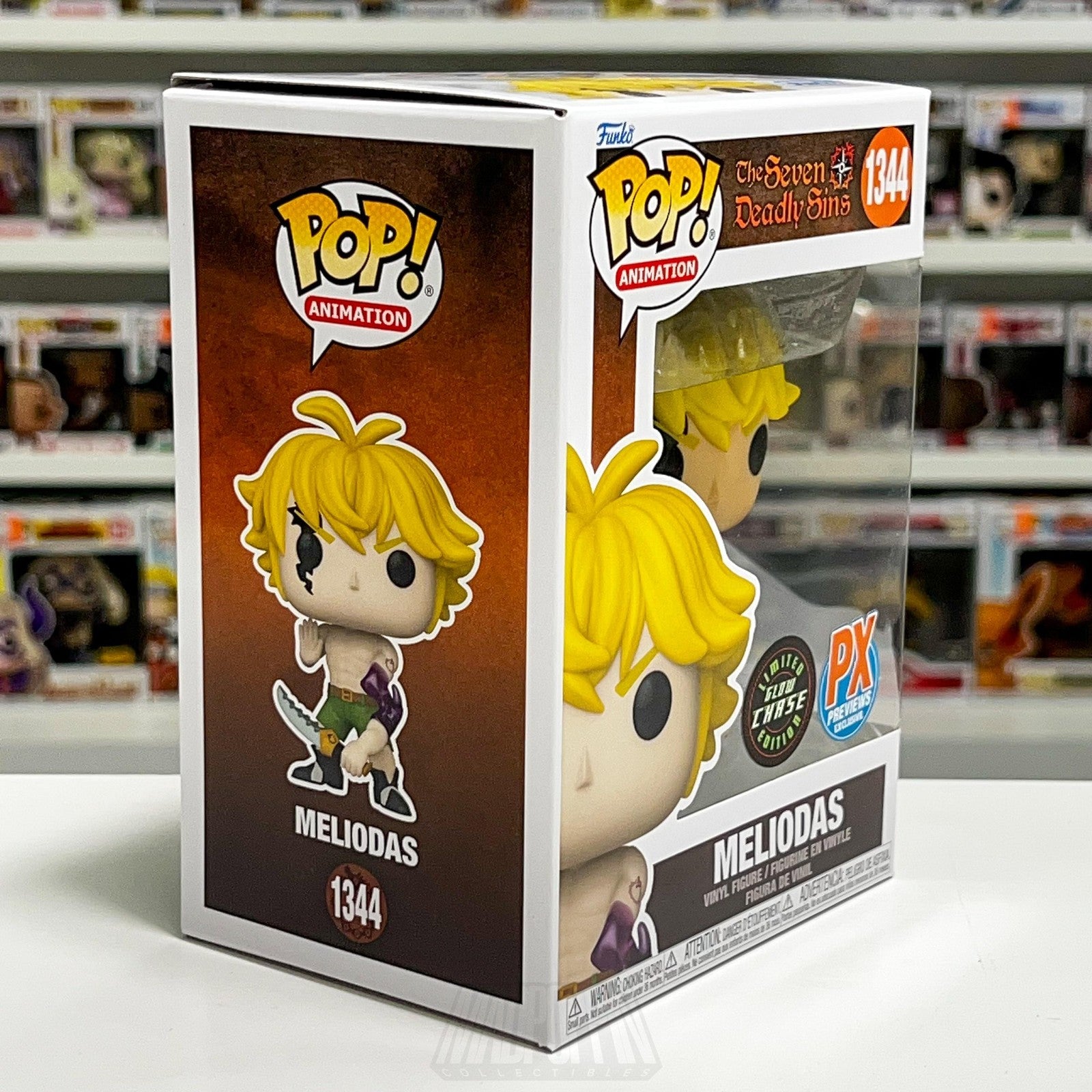 Funko Pop Animation Seven Deadly Sins Meliodas 1344 PX Previews Glow Chase Anime