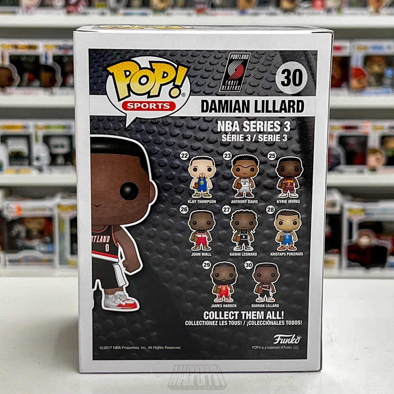 Funko Pop Damian Lillard NBA Series 3 Portland Trail Blazers Vinyl Figure 30 New