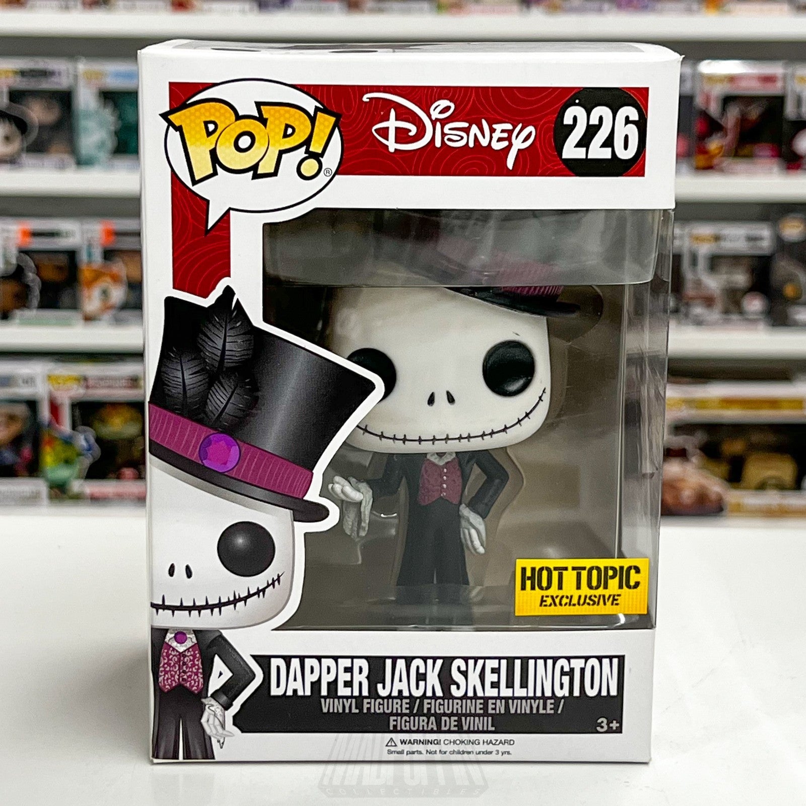 Funko Pop Disney Nightmare Before XMas Dapper Jack Skellington Hot Topic 2260