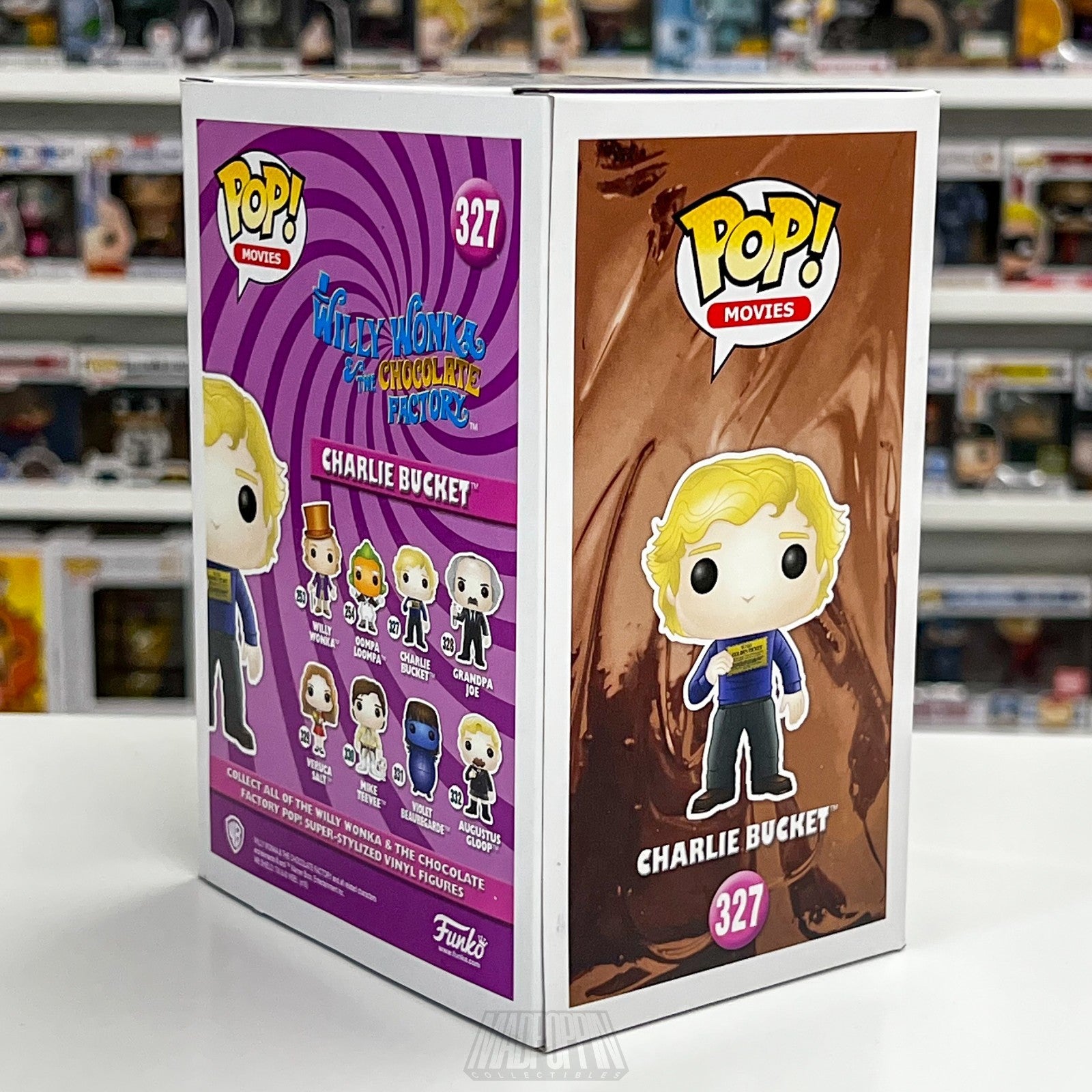Funko Pop Movies Willy Wonka Chocolate Factory Charlie Bucket Golden Ticket 327