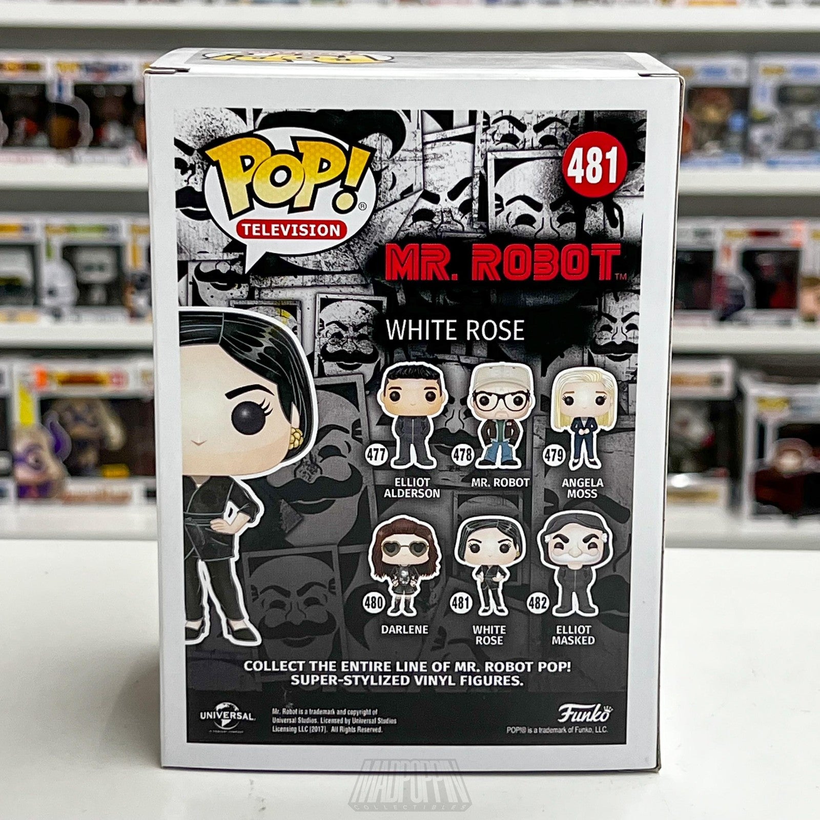Funko Pop Mr. Robot White Rose 481 Vinyl Figure TV Collectible New in Box Gift