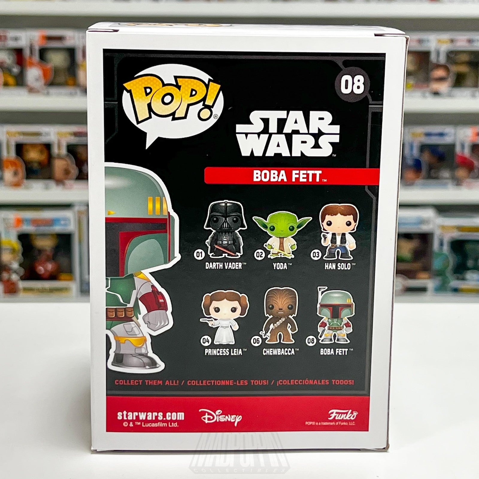 Funko Pop Star Wars Boba Fett 08 Bobble-Head Vinyl Figure 2020 Disney Bounty NIB