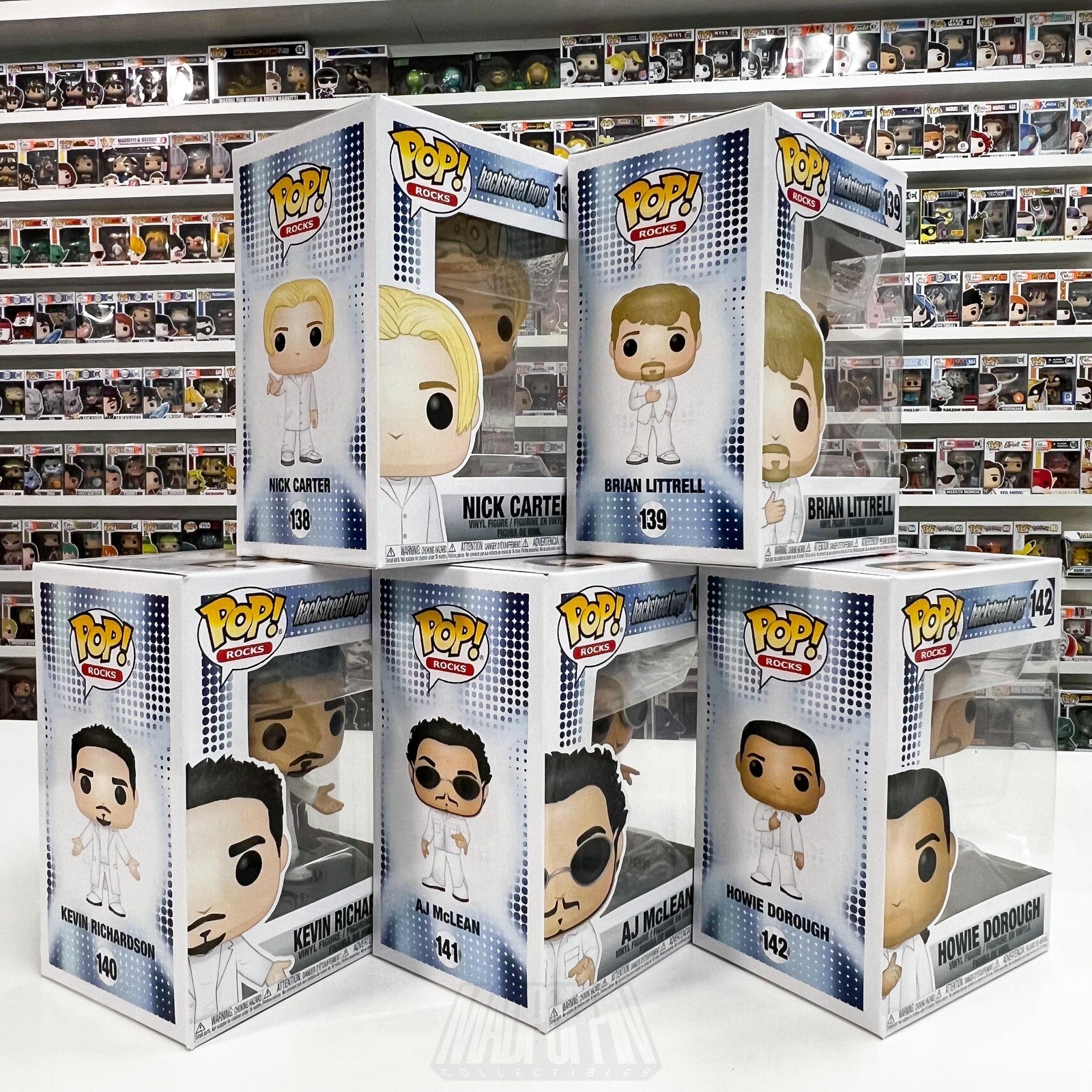 Funko Pop Rocks Backstreet Boys Complete Set 5 Nick Brian Kevin AJ Howie Music