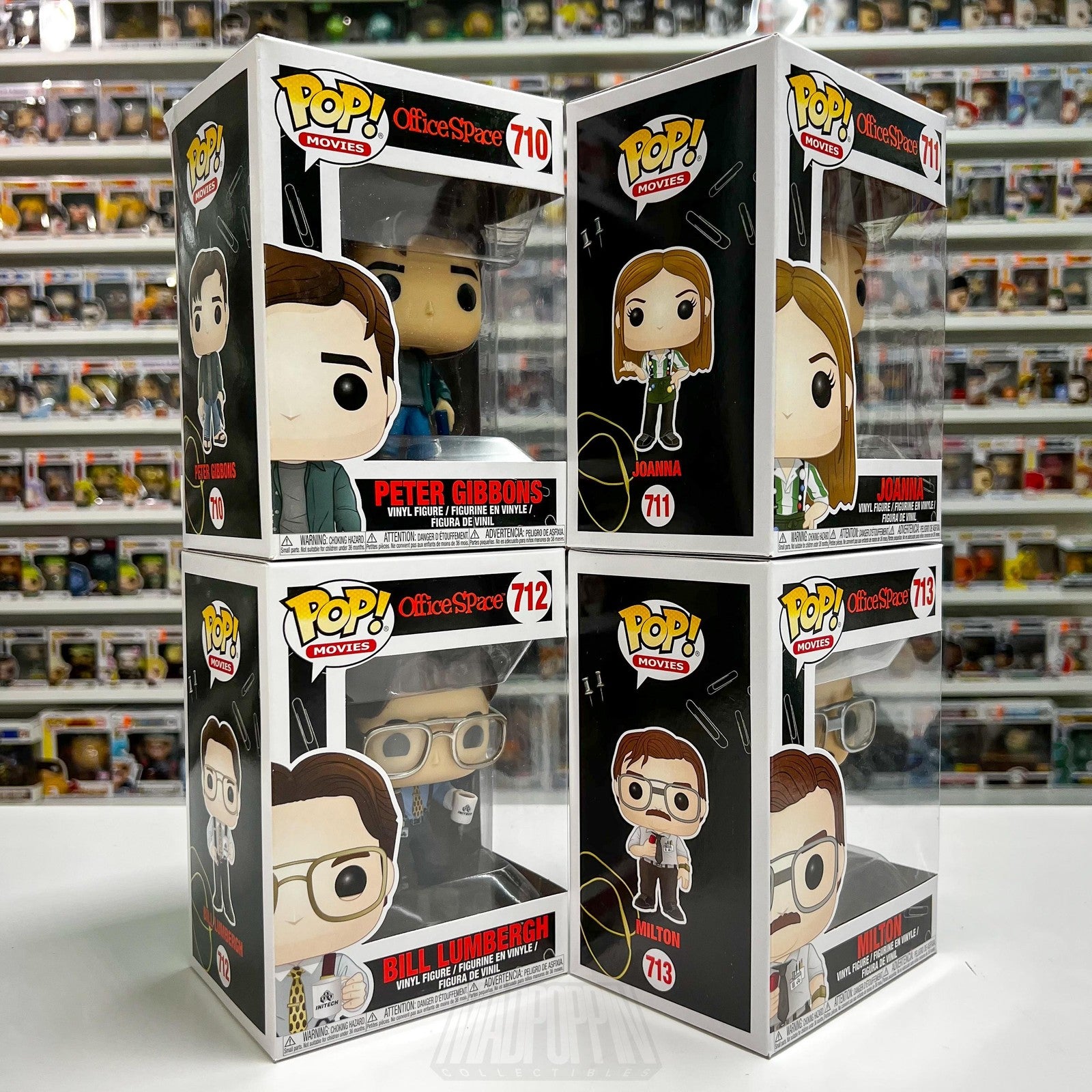 Funko Pop Movies Office Space Set 4 Lot Peter Gibbons Joanna Lumbergh Milton Toy