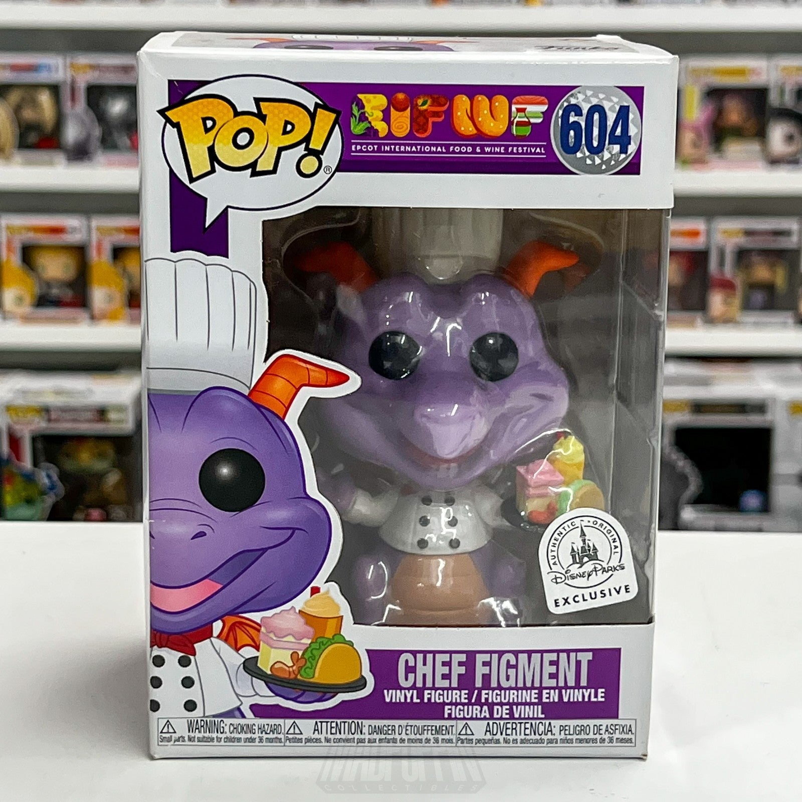 Funko Pop Disney Chef Figment Epcot Food Wine Festival Exclusive 604 Toy Figure0