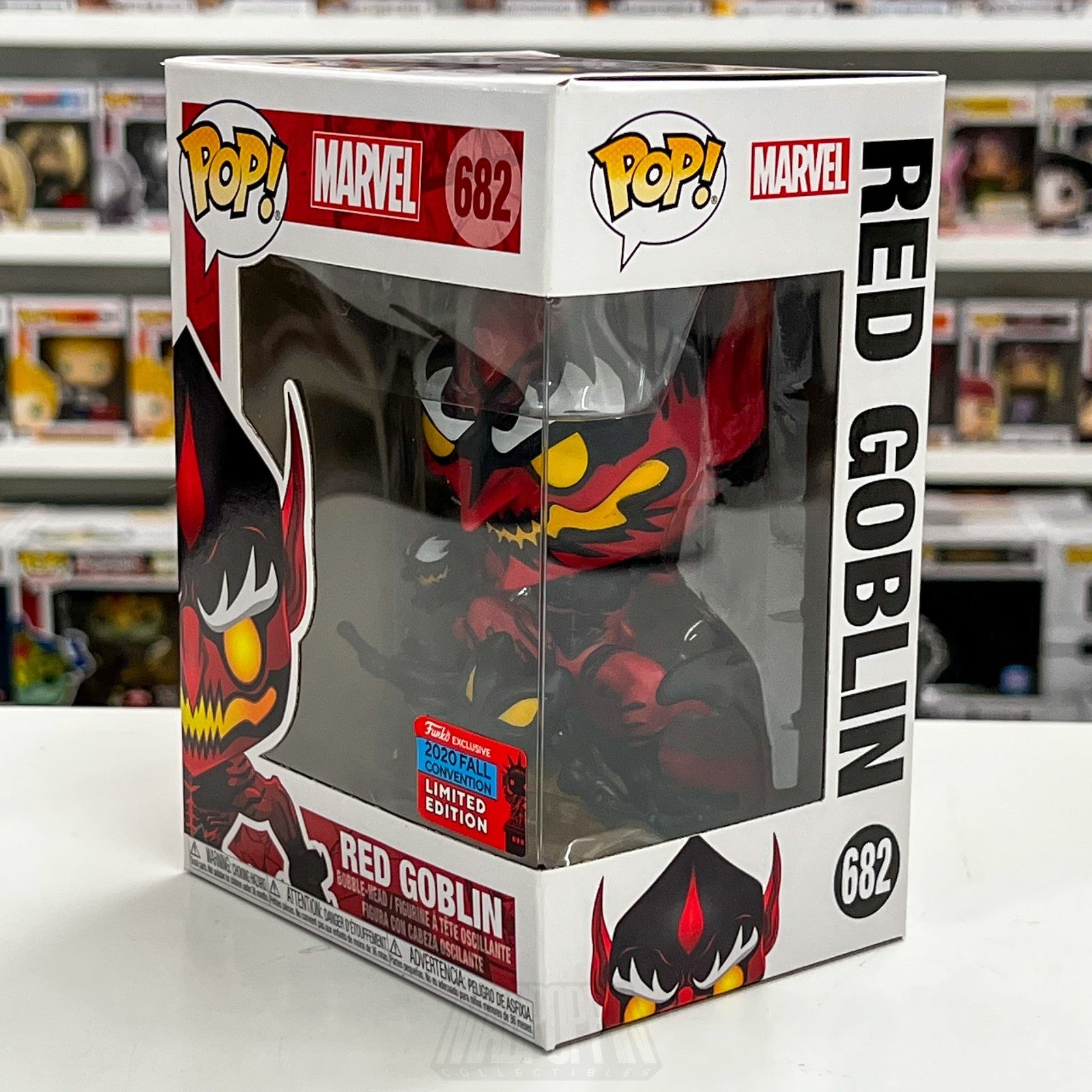 Funko Pop Marvel Red Goblin Death NYCC Fall Con 682 Supervillain Vinyl Figure1