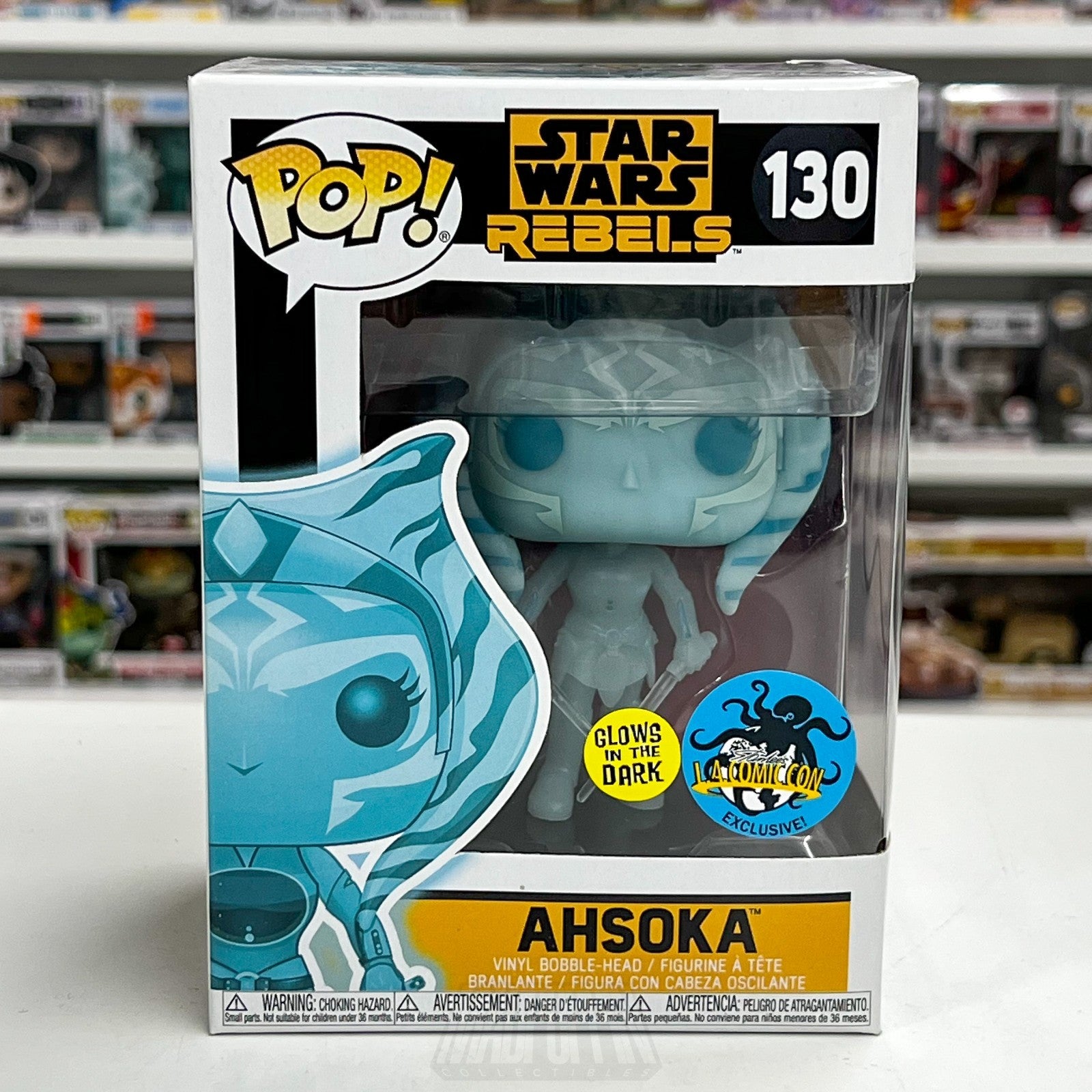 Funko Pop Star Wars Rebels Ahsoka Glow LACC 130 Original 2017 Release Toy Figure1