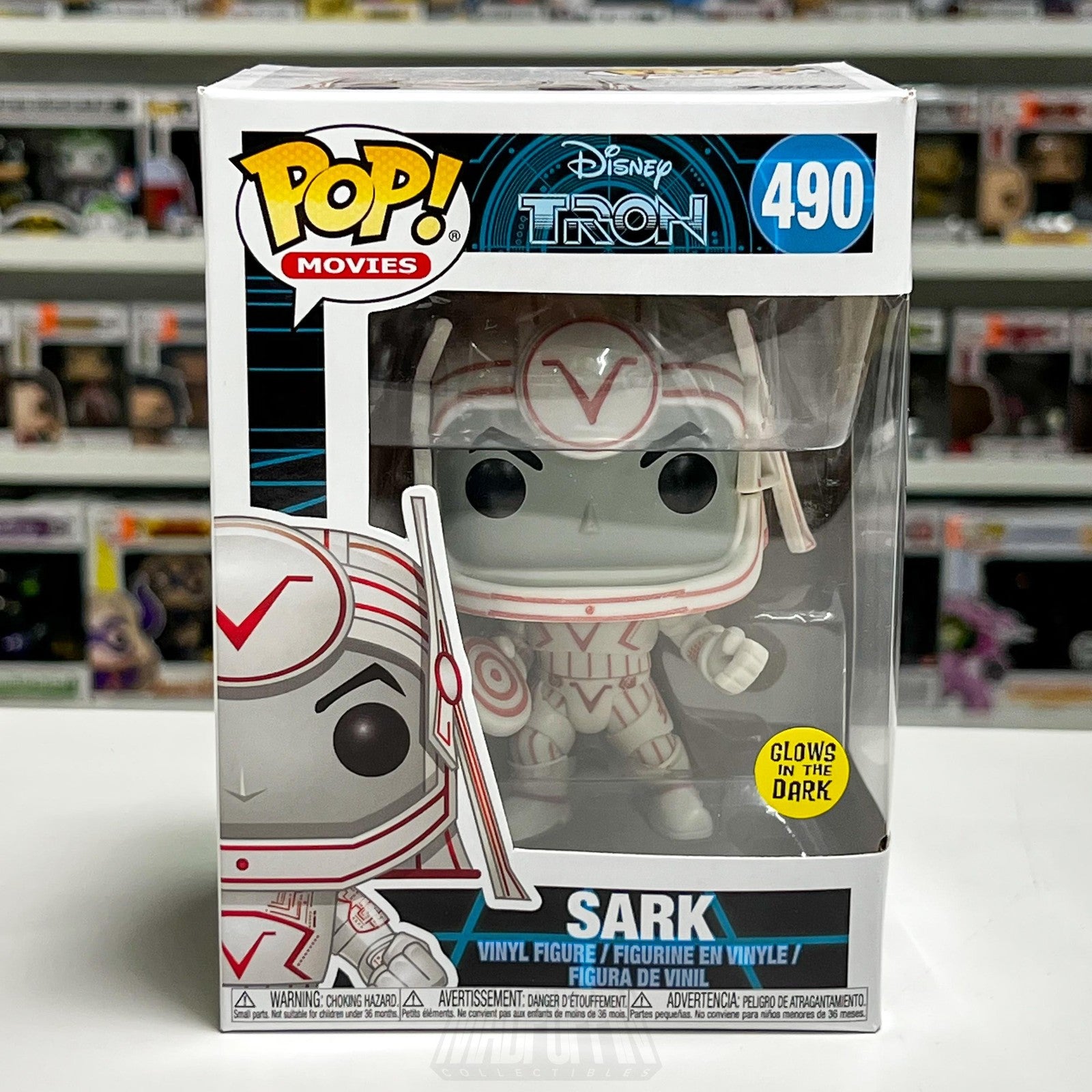 Funko Pop Movies Disney Tron Sark #490 Glow in the Dark Vinyl Figure Toy SciFi