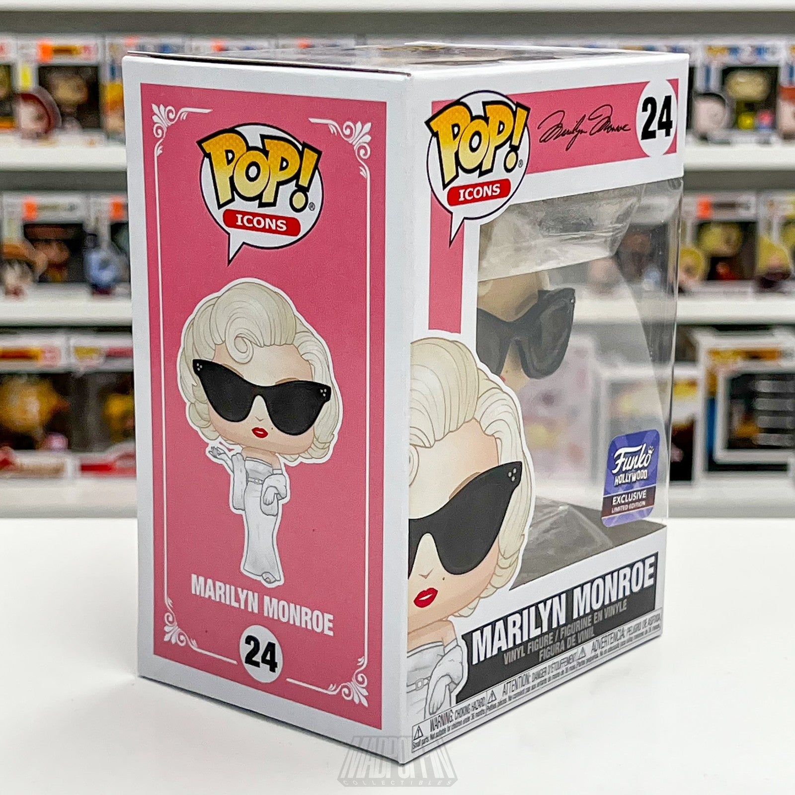 Funko Pop Icons Marilyn Monroe Sunglasses 24 Vinyl Figure Hollywood Exclusive