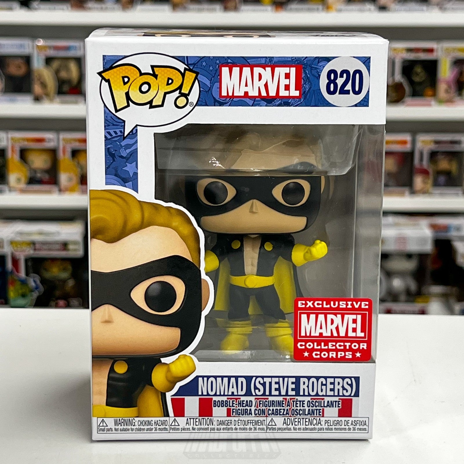 Funko Pop Marvel Collector Corps Nomad Steve Rogers 820 Captain America Figure0