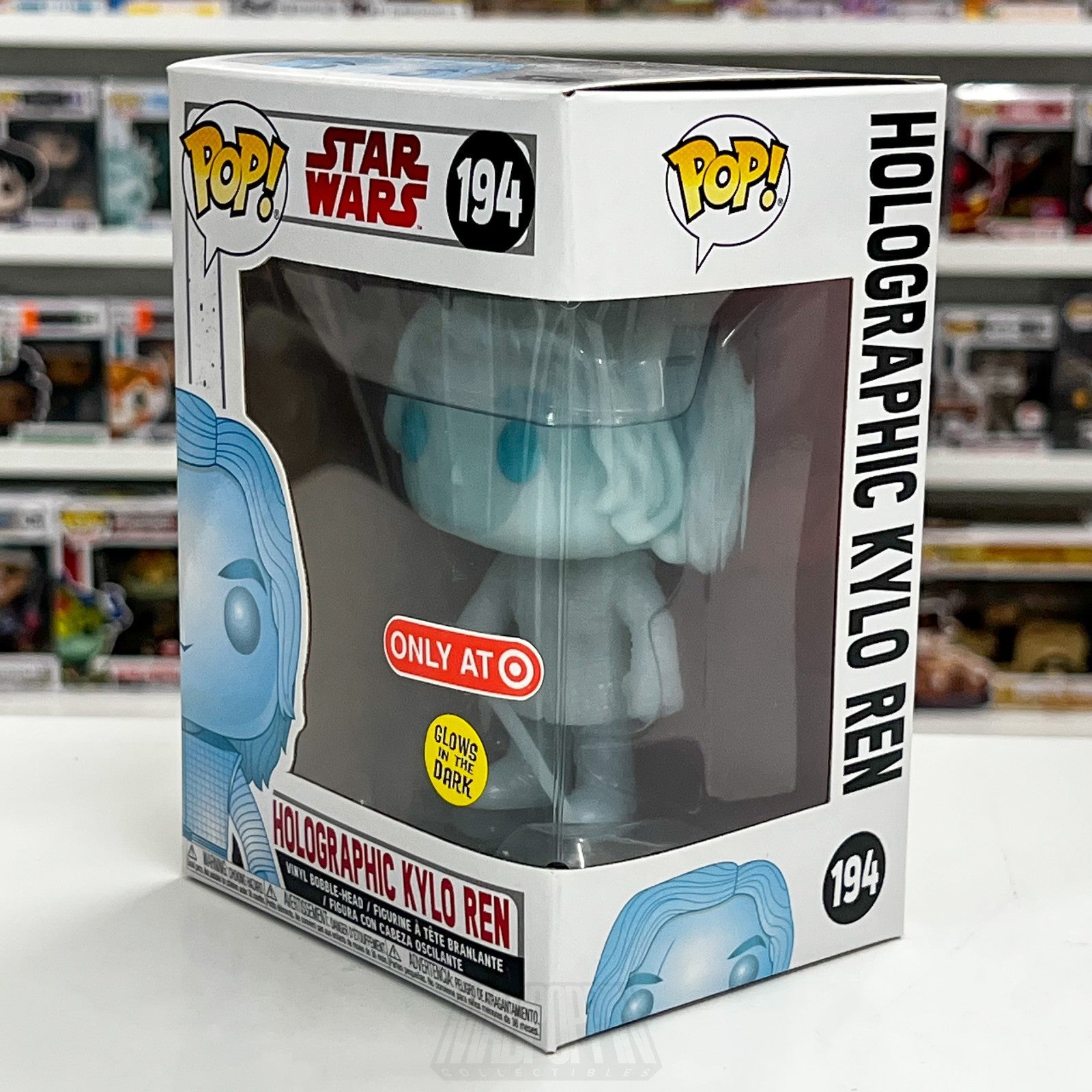Funko Pop Star Wars Holographic Kylo Ren Glow Target 194 Ben Solo Vinyl Figure2