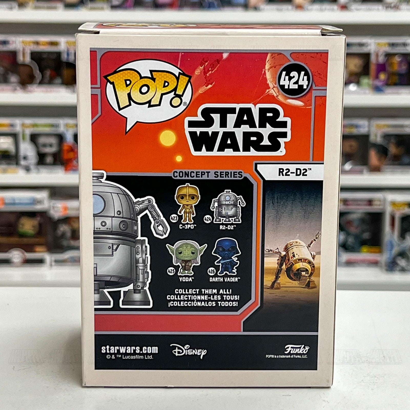 Funko Pop! Star Wars Concept Series R2-D2 #424 Bobble-Head Vinyl Figure In Box