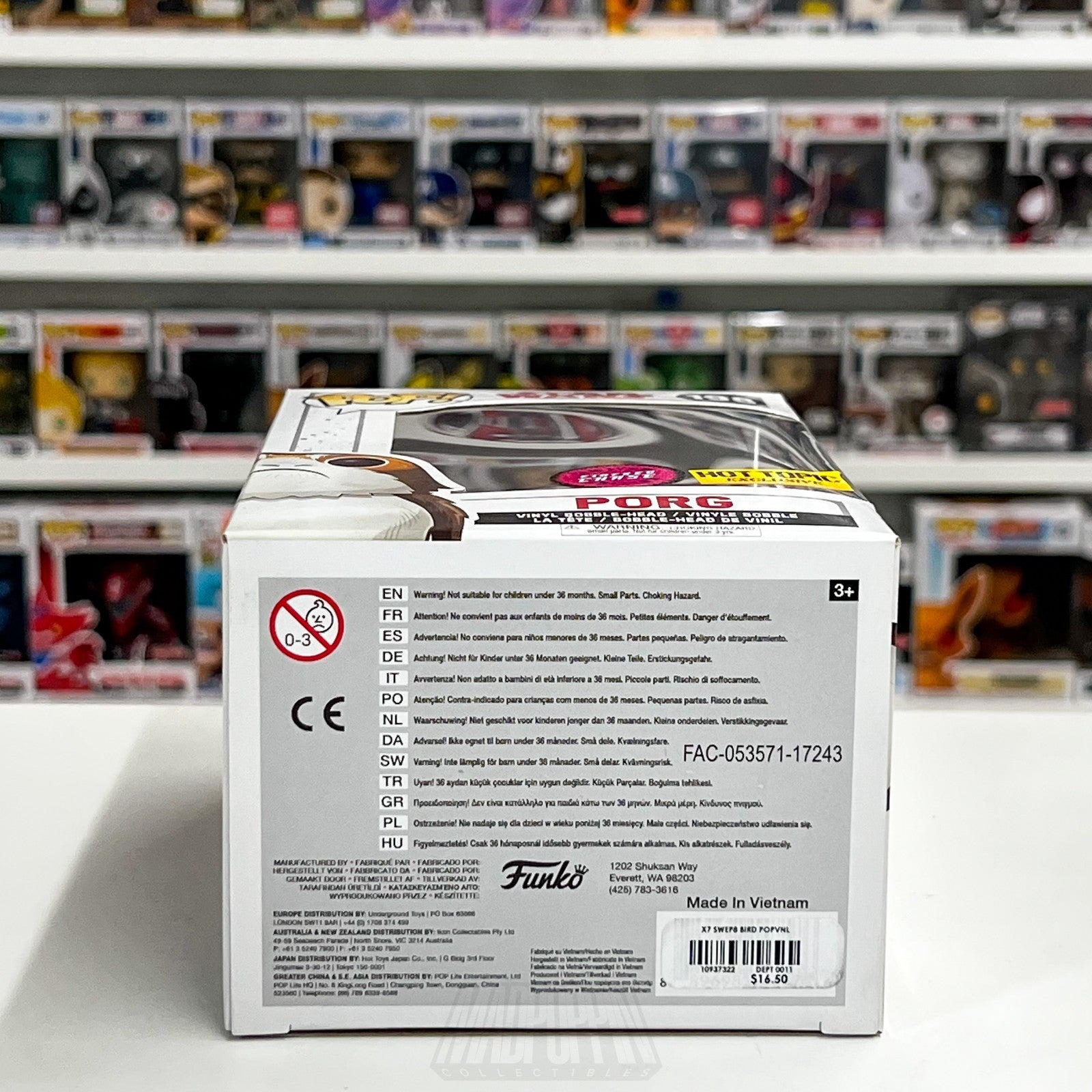 Funko Pop Star Wars Porg Open Mouth Flocked Chase Hot Topic 198 Toy Vinyl Figure7