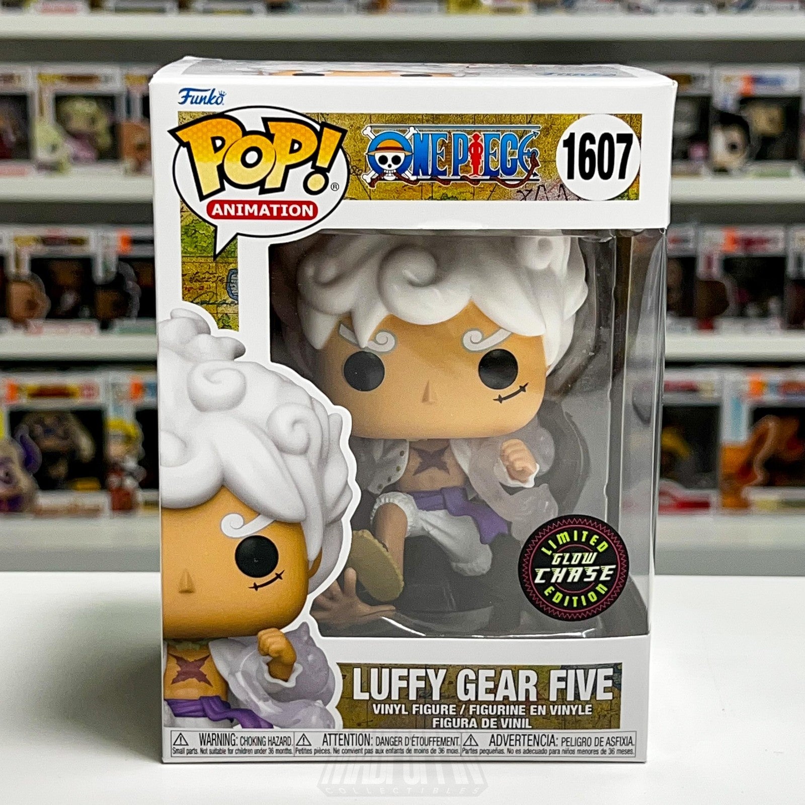 Funko Pop Animation One Piece Luffy Gear Five 1607 Glow Chase Figure Anime Vinyl