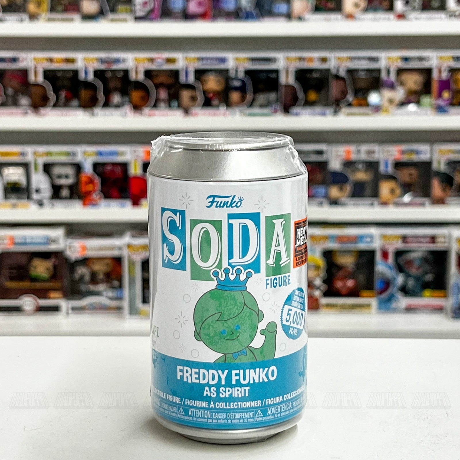 Funko Soda Freddy as Spirit NYCC Heavy Metal Green Glow Limited 5000 pcs NEW