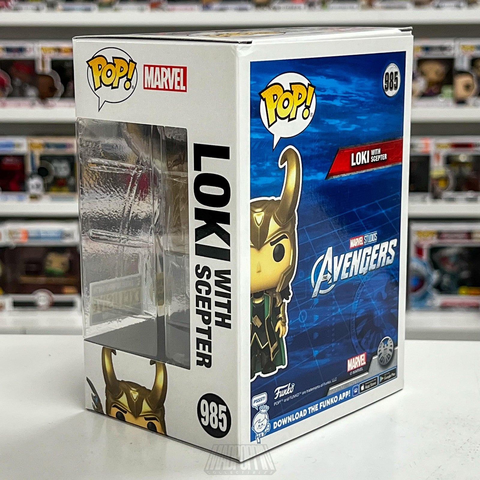 Funko Pop Avengers Loki With Scepter 985 Glow Dark EE Exclusive Limited Edition