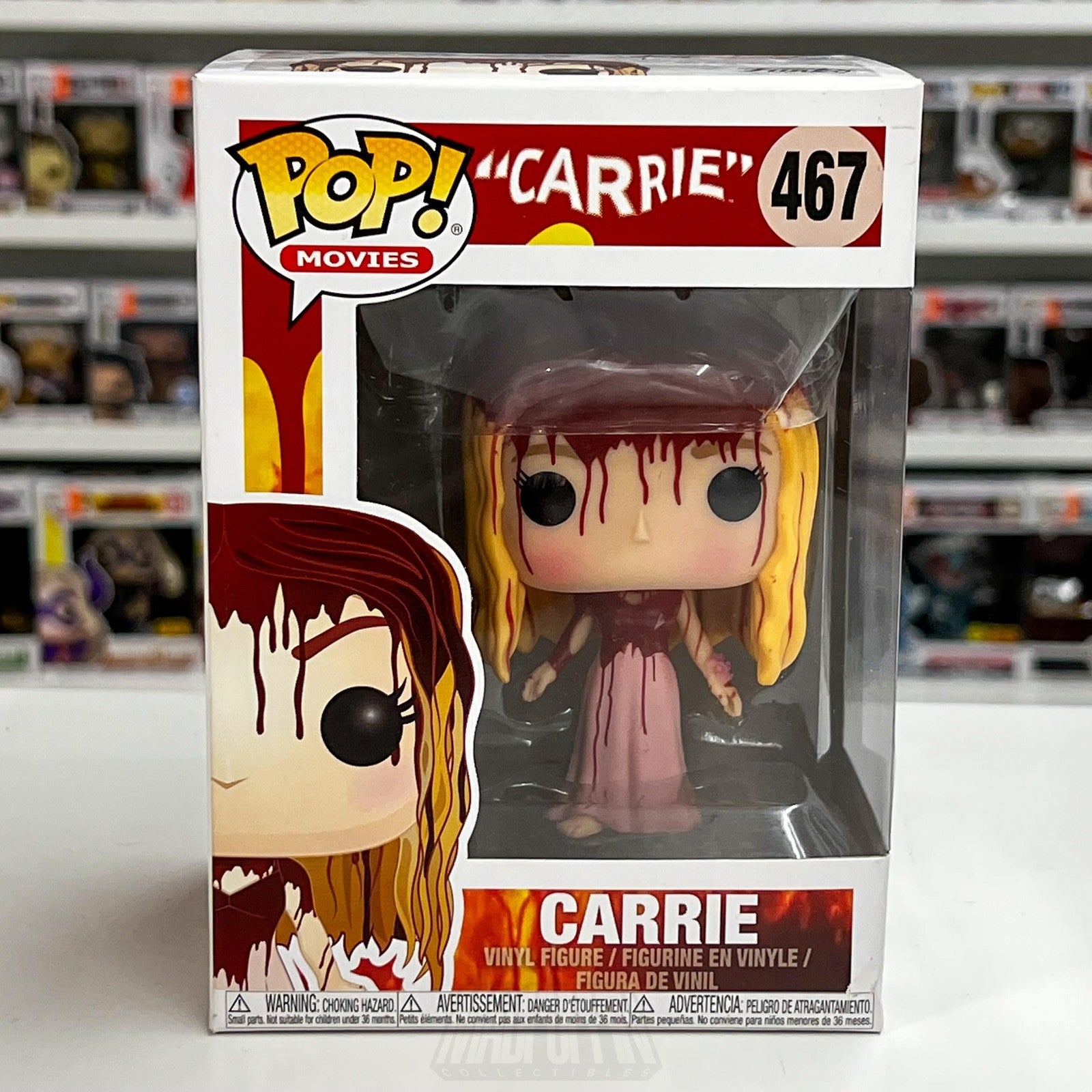 Funko Pop Movies Carrie 467 Vinyl Figure 2017 Horror NIB MGM Bloody Collectible