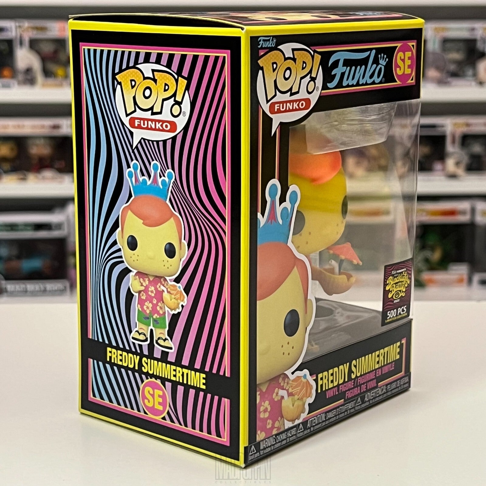 Funko Pop Freddy Summertime Fundays Blacklight Battle 2022 LE 500 Pieces SE