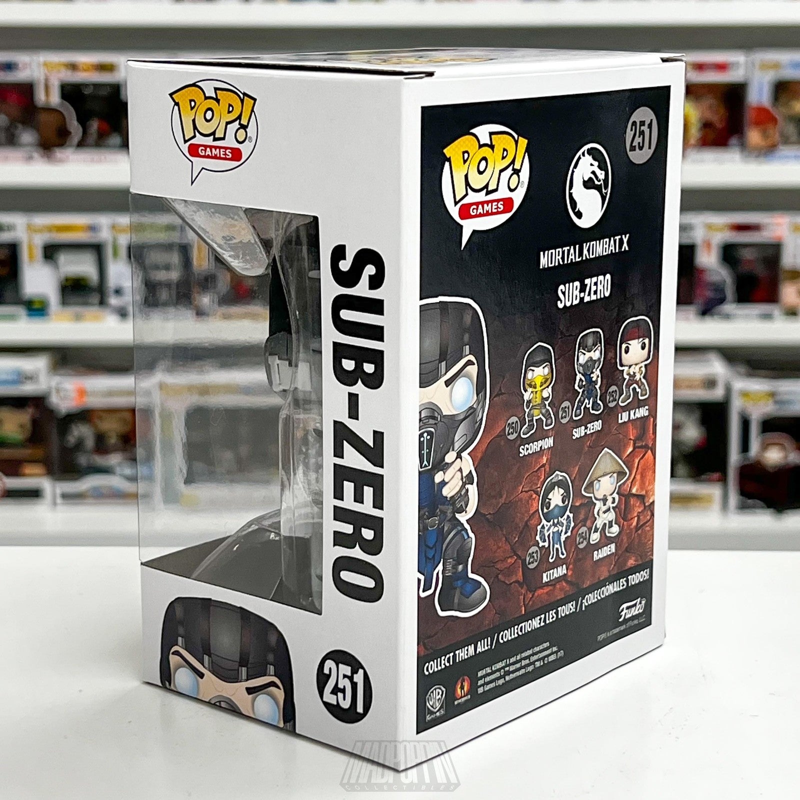 Funko Pop Games Mortal Kombat X Sub-Zero 251 Vinyl Figure Collectible New in Box