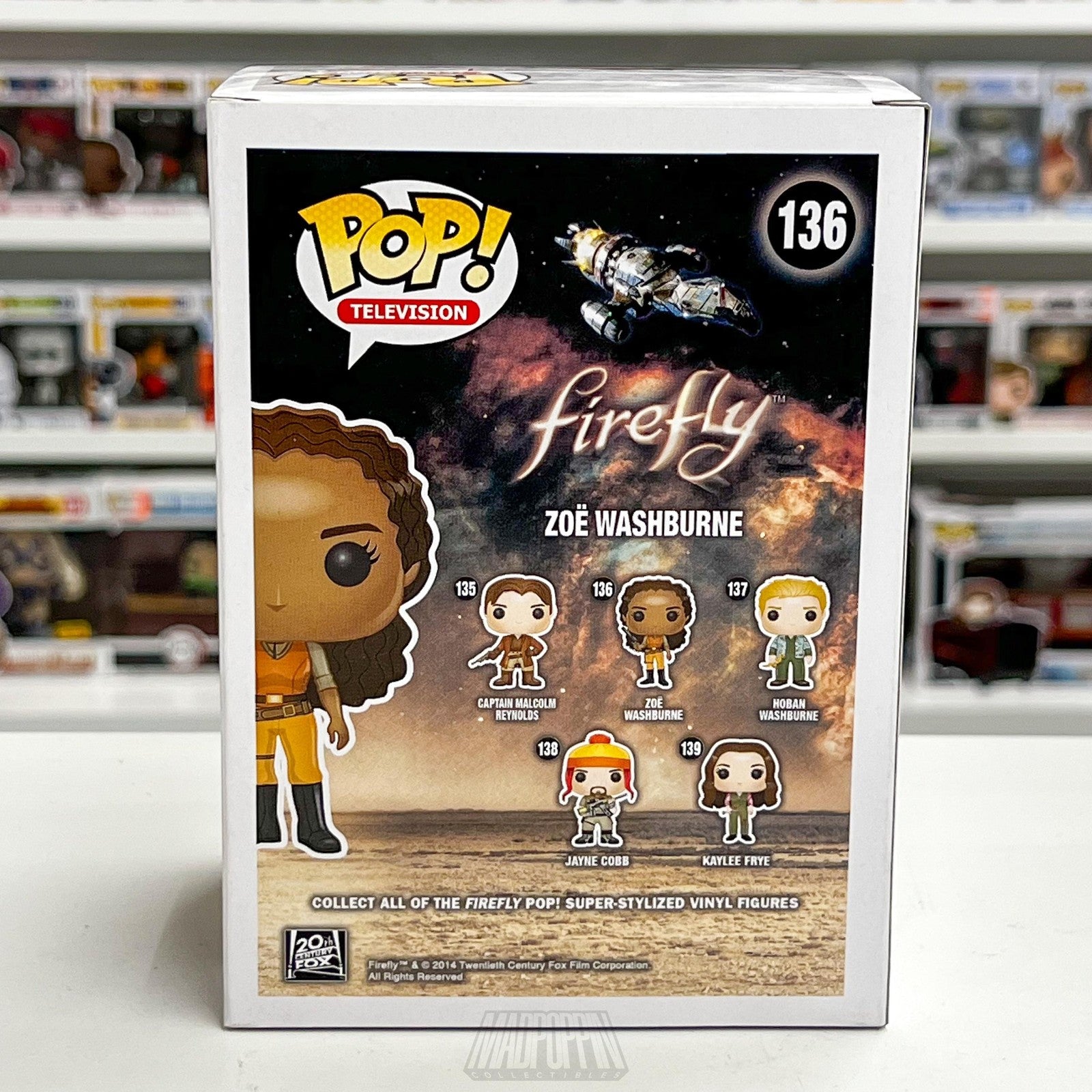 Funko Pop Television Firefly Zoë Washburne 136 Vinyl Figure New Collectible