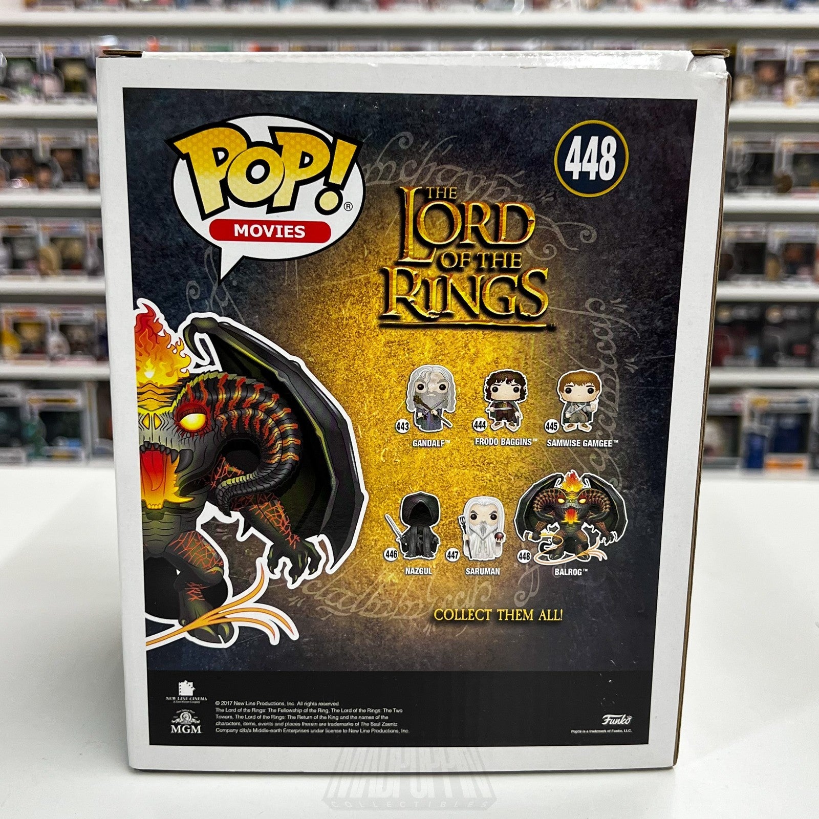 Funko Pop Movies Lord of the Rings LOTR Balrog Glow NYCC 448 6 Inch Vinyl Figure4