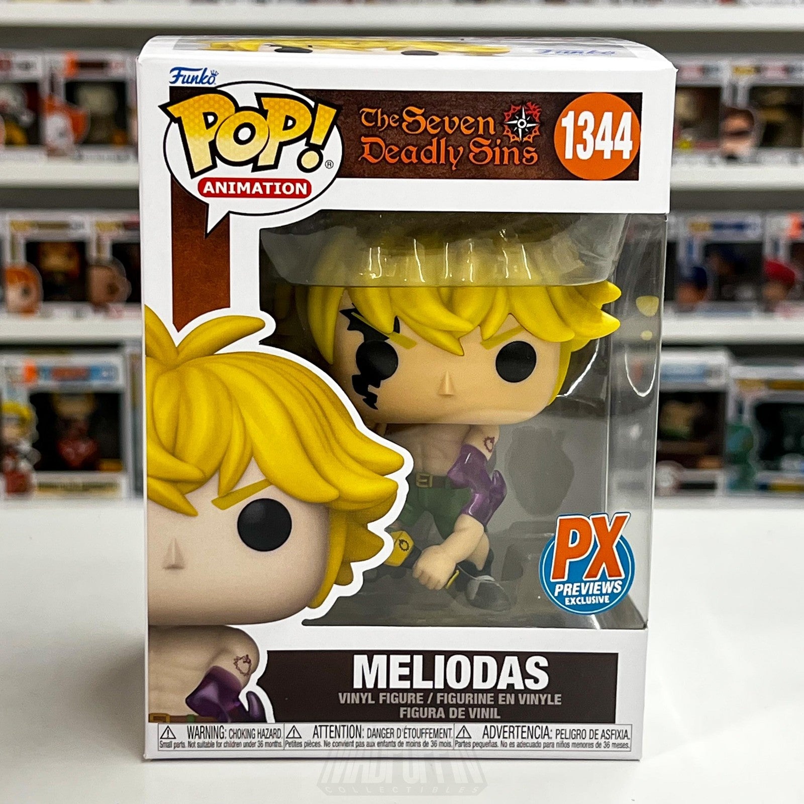 Funko Pop Animation Seven Deadly Sins Meliodas 1344 PX Previews Vinyl Anime Toys