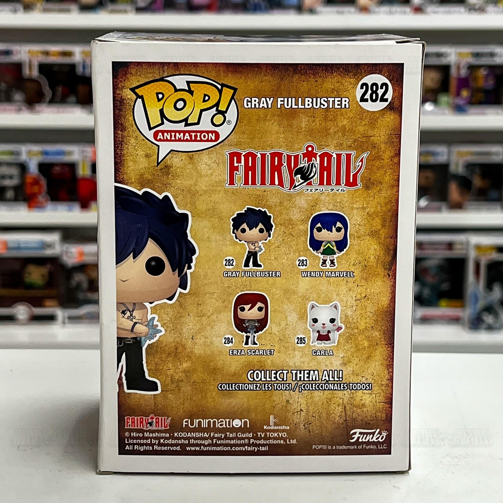Funko Pop Animation Fairy Tail Gray Fullbuster #282 Vinyl Figure Anime Boxed
