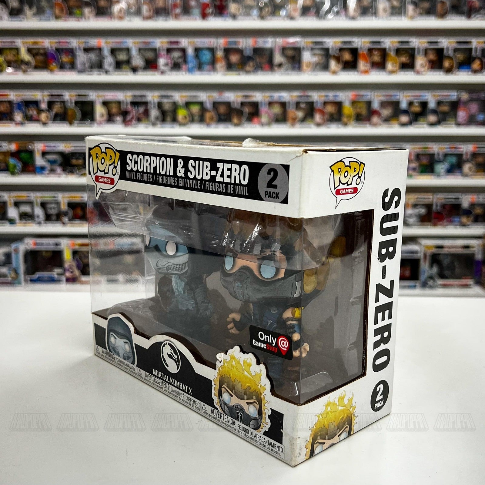 Funko Pop Games Mortal Kombat X Scorpion Sub-Zero 2 Pack GameStop Exclusive New