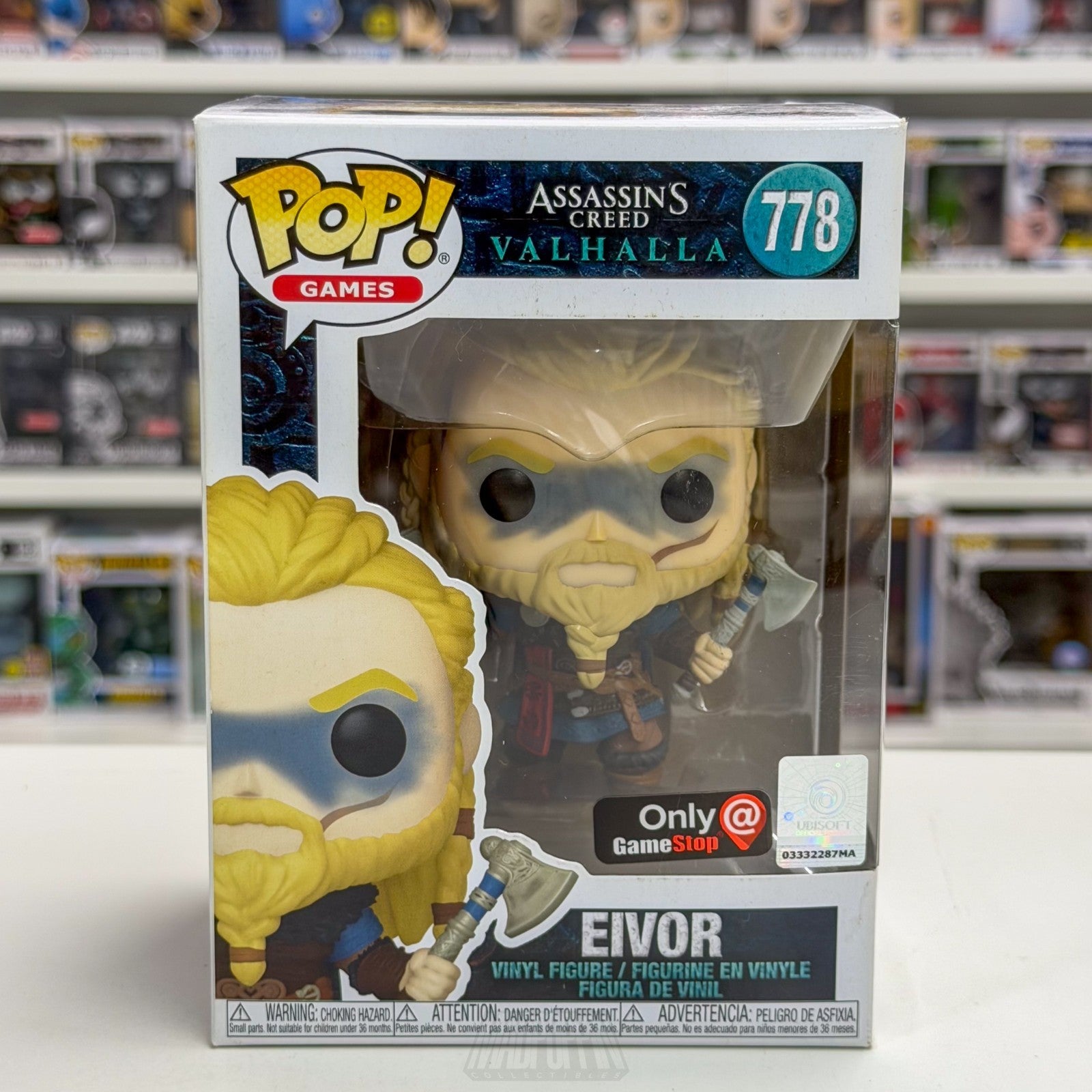 Funko Pop Video Games Assassins Creed Valhalla Eivor w/Axes GameStop 778 Figure0