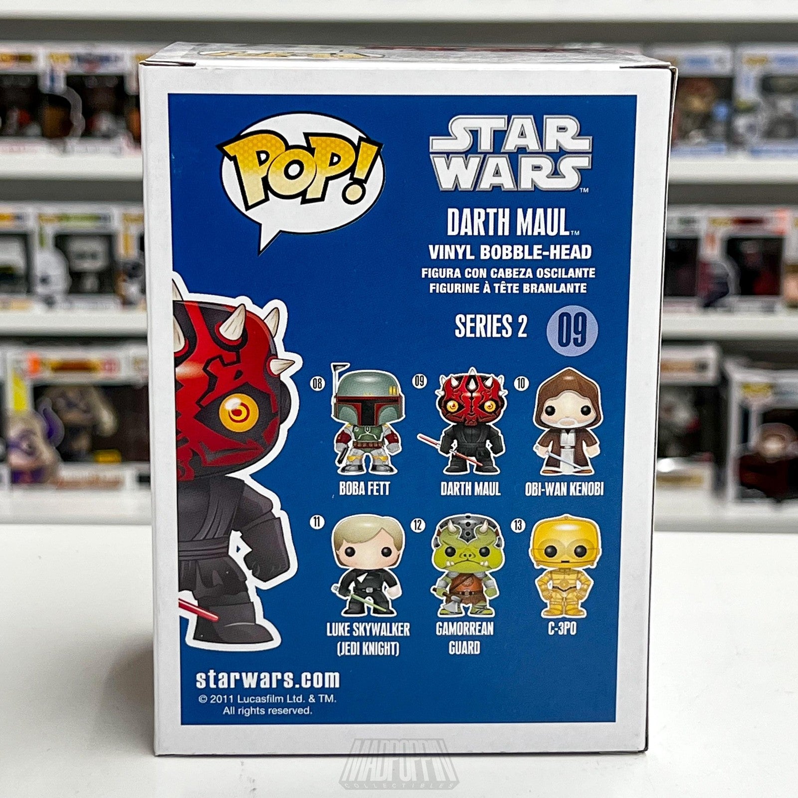Funko Pop Star Wars Darth Maul 09 Sith Lord Blue Box Vinyl Bobble-Head Figure