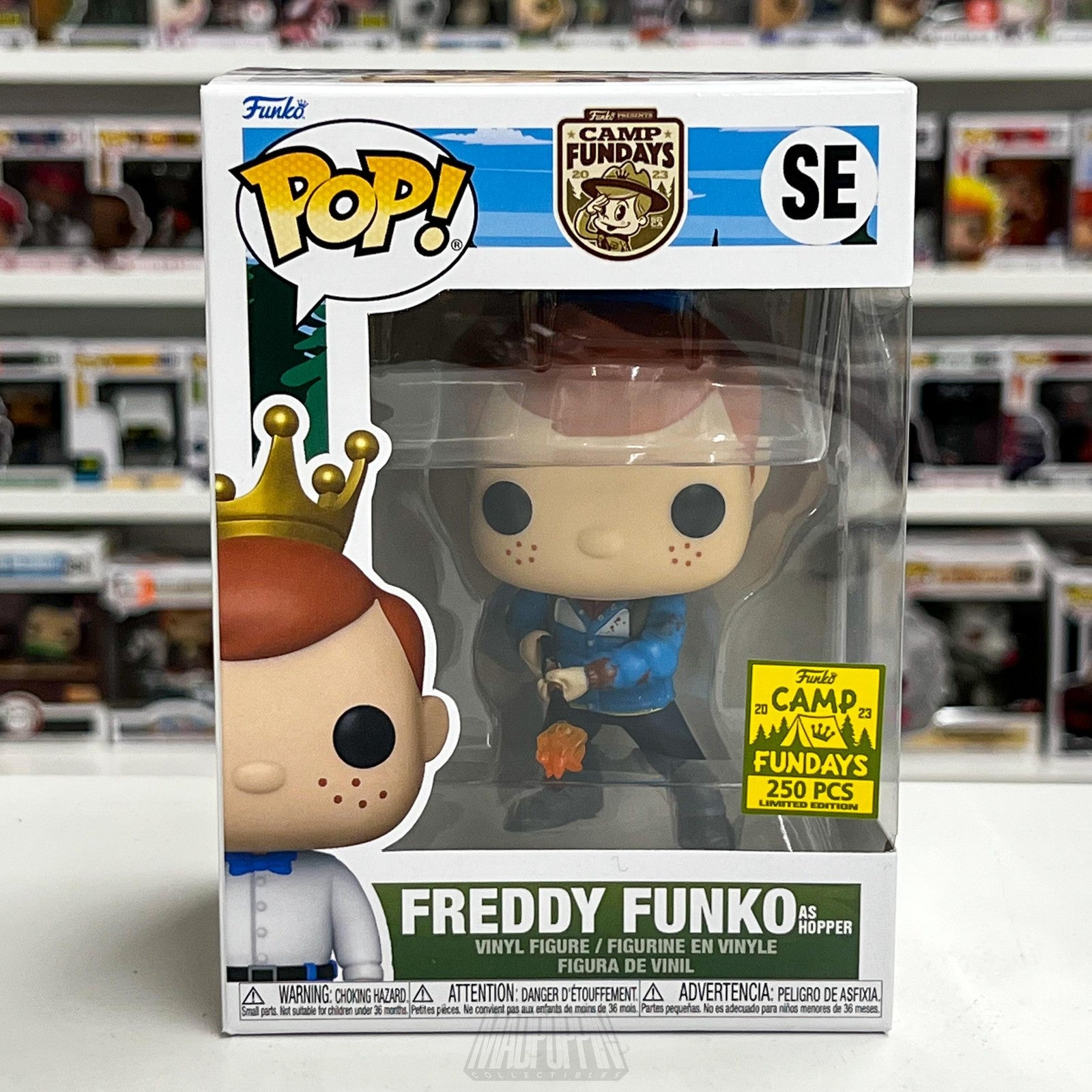 Funko Pop Freddy Funko as Hopper Stranger Things Camp Fundays SE 2023 LE 250 PCS