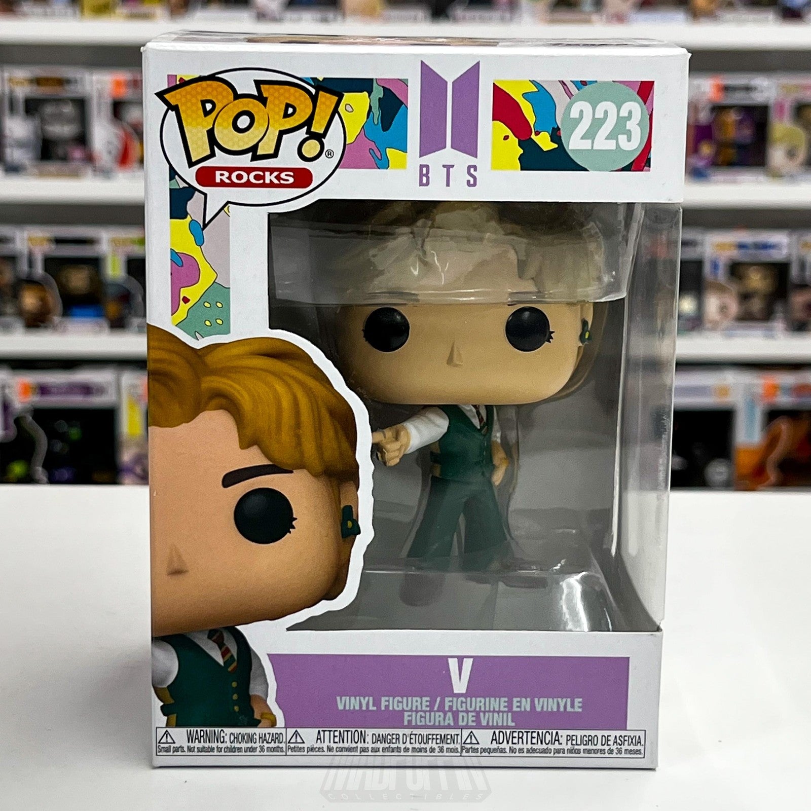 Funko Pop Rocks BTS V Dynamite #223 Vinyl Figure 2021 K-Pop Collectible Boxed0
