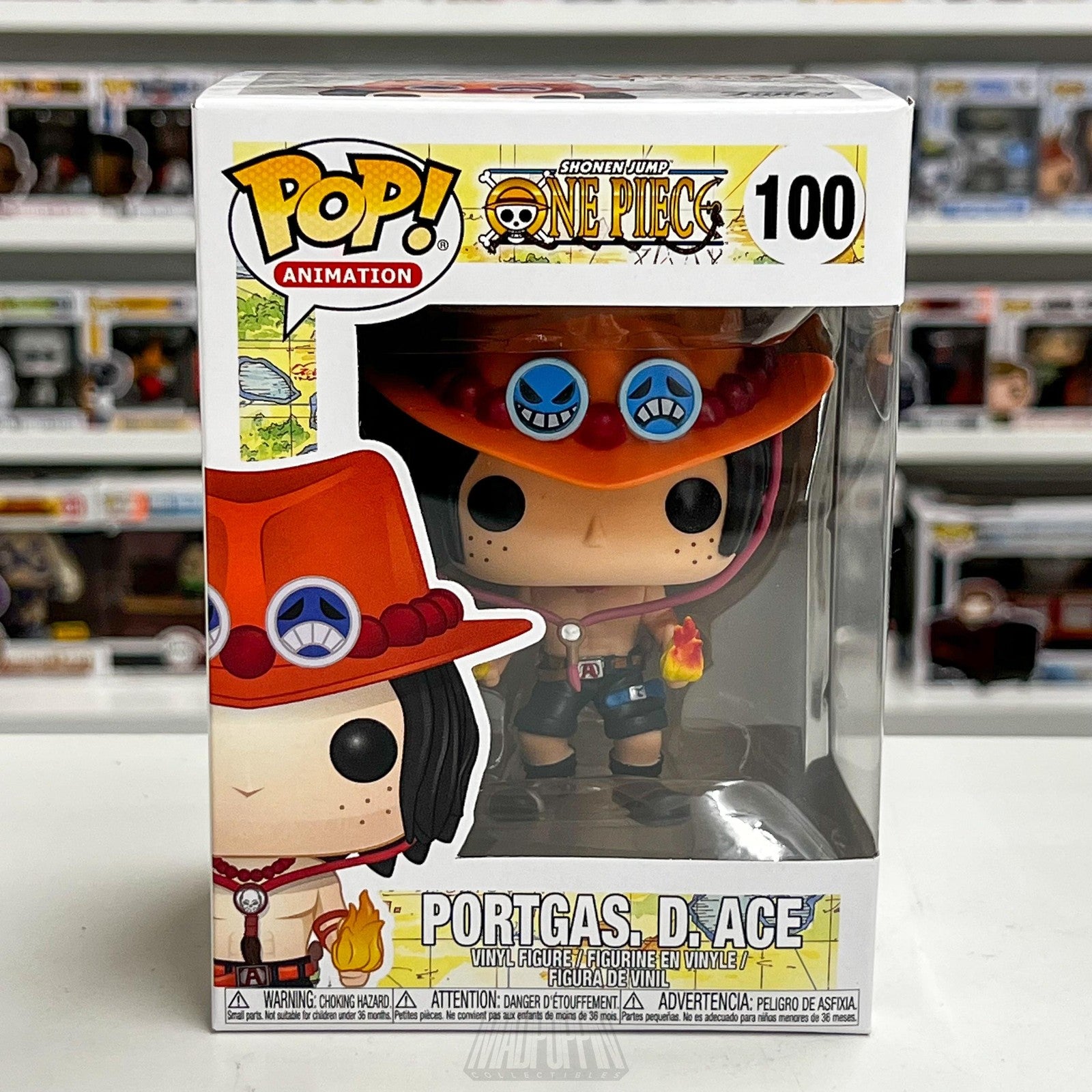 Funko Pop Animation One Piece Portgas D. Ace 100 Anime Figure Collectible Toy