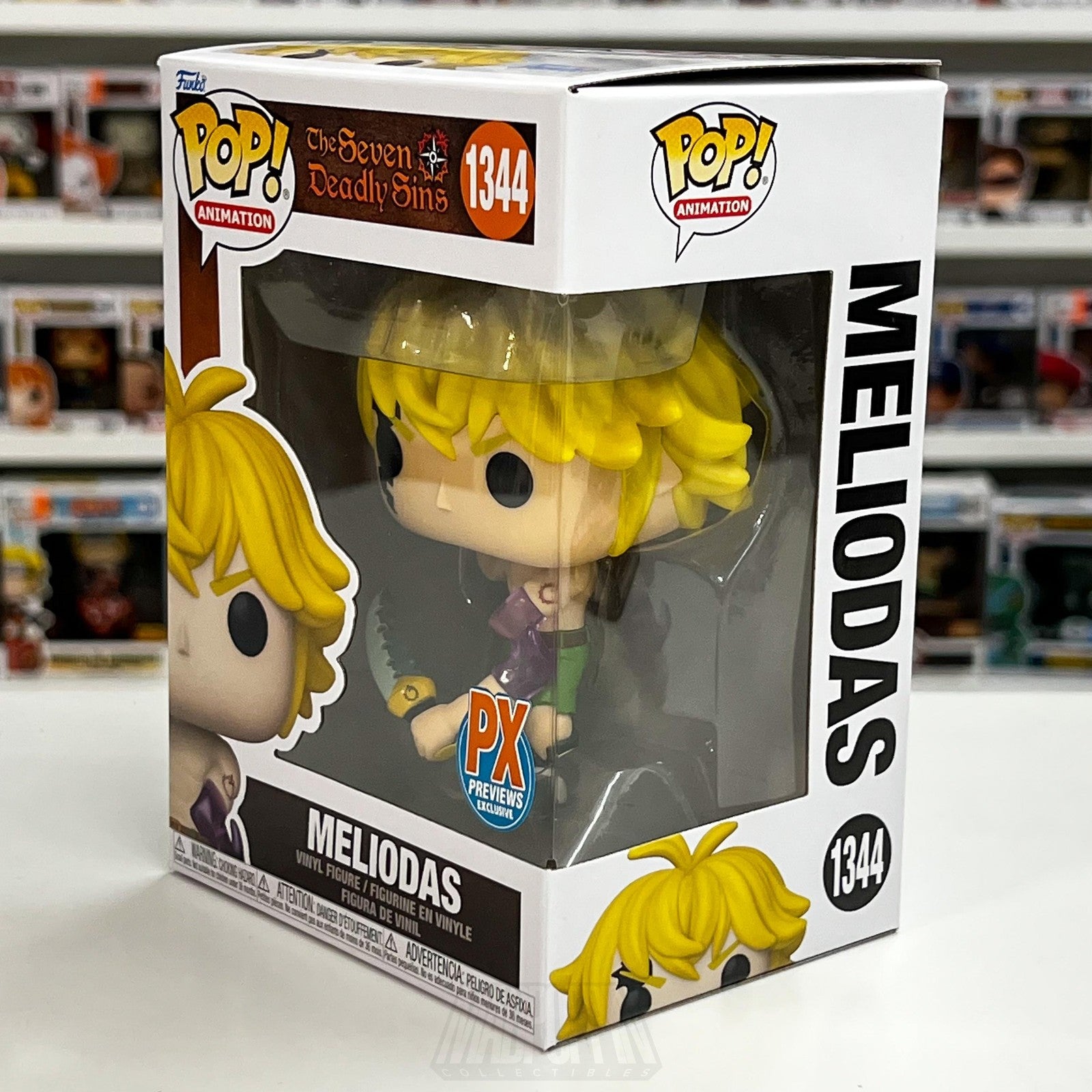 Funko Pop Animation Seven Deadly Sins Meliodas 1344 PX Previews Vinyl Anime Toys