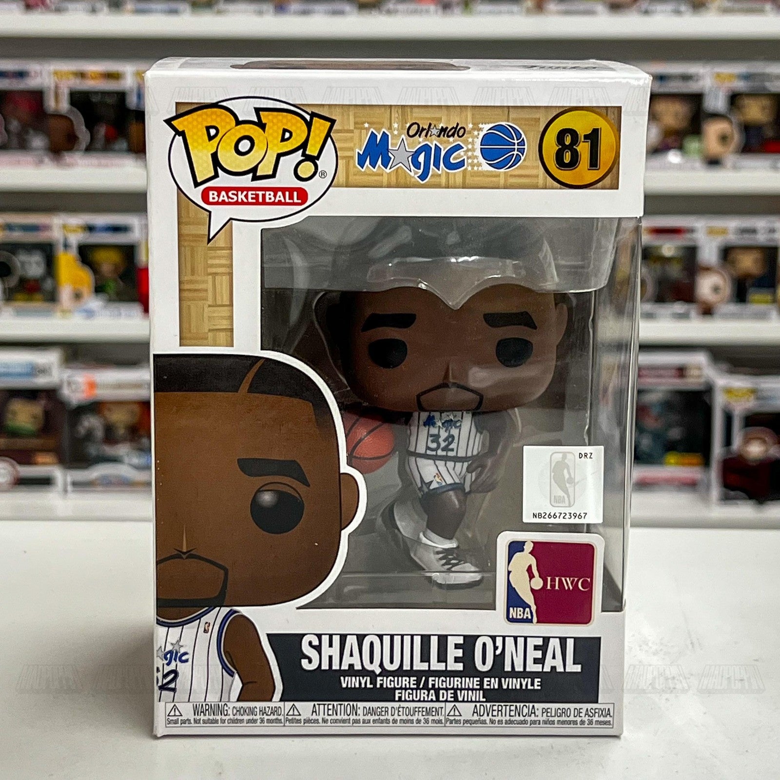 Funko Pop NBA Shaquille O'Neal 81 Orlando Magic Vinyl Figure Basketball New HWC