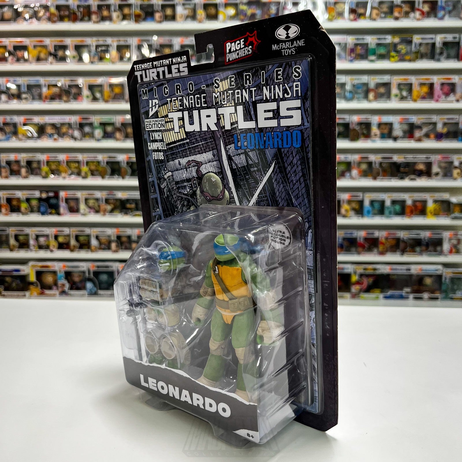 McFarlane Toys TMNT Teenage Mutant Ninja Turtles Leonardo Page Punchers Micro